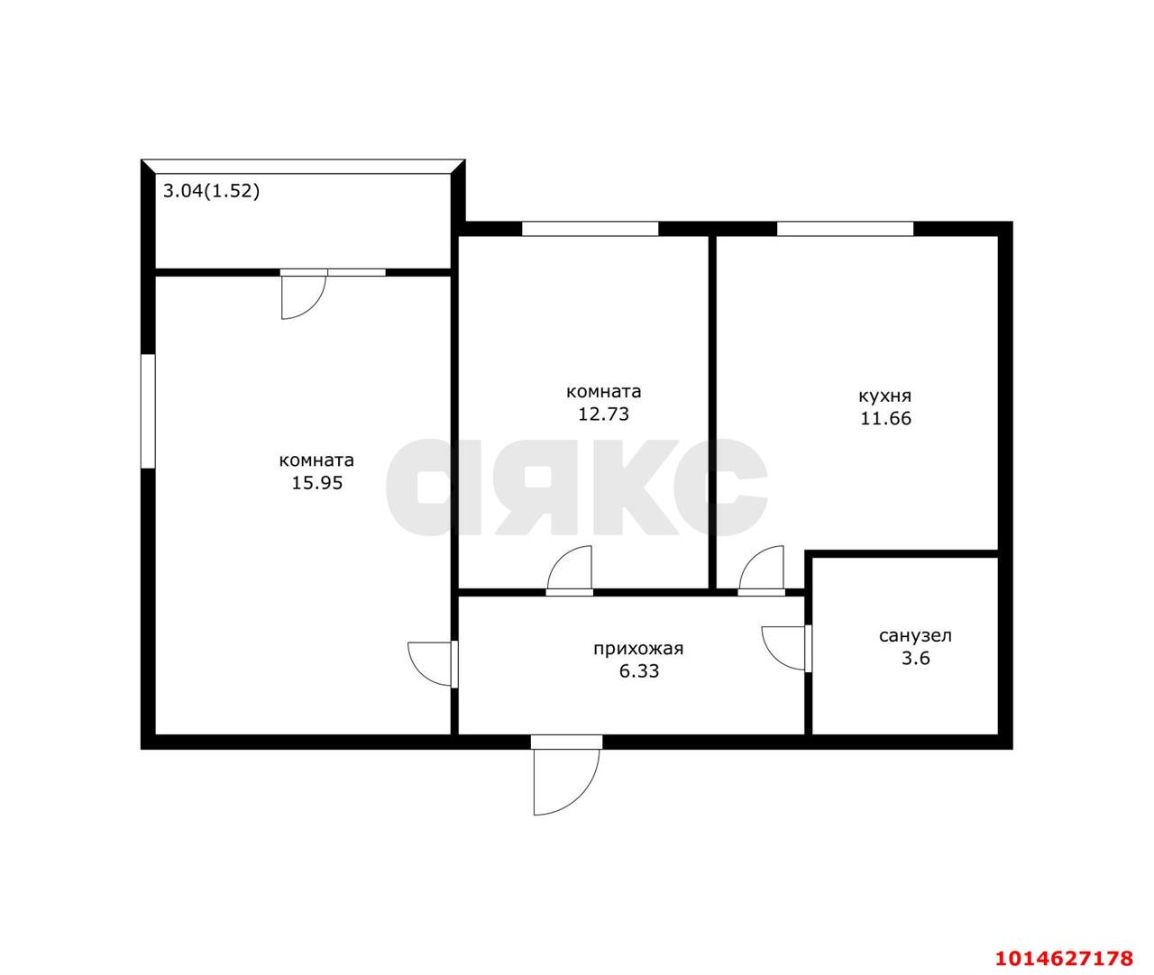 Фото №12: 2-комнатная квартира 50&nbsp;м², 6/19&nbsp;эт. - Краснодар, Карасунский внутригородской округ, мкр. ЖК Смородина, ул. Владимира Жириновского, 1