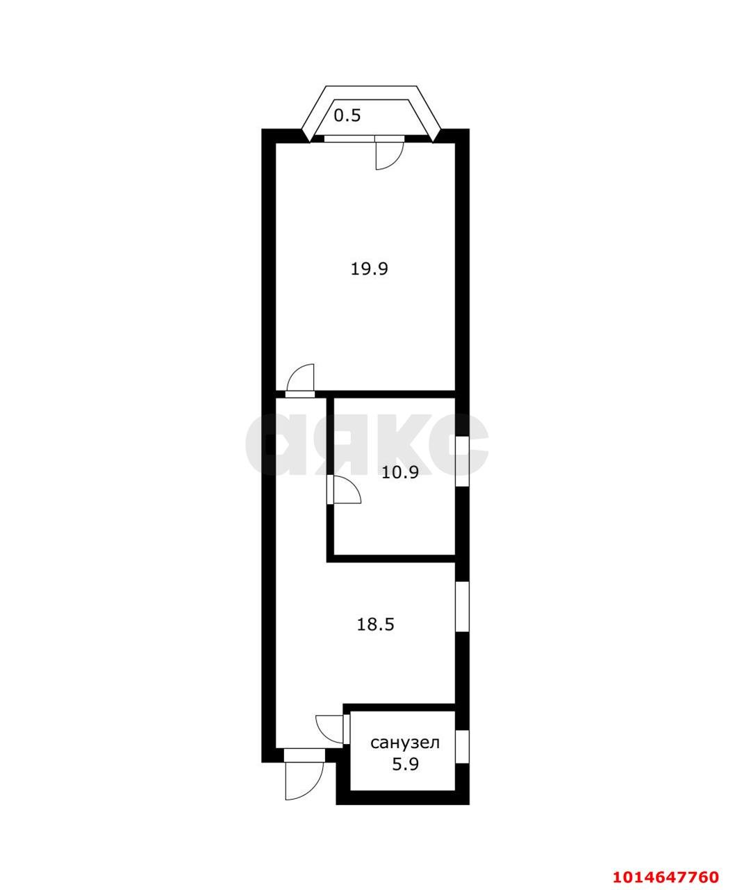 Фото №15: 2-комнатная квартира 58&nbsp;м², 2/4&nbsp;эт. - Краснодар, Центральный внутригородской округ, мкр. Центральный, ул. Леваневского, 67
