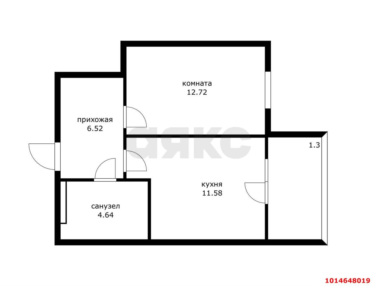 Фото №5: 1-комнатная квартира 35&nbsp;м², 3/9&nbsp;эт. - Яблоновский, мкр. жилой комплекс Вектор, ул. Базовская, 21к1