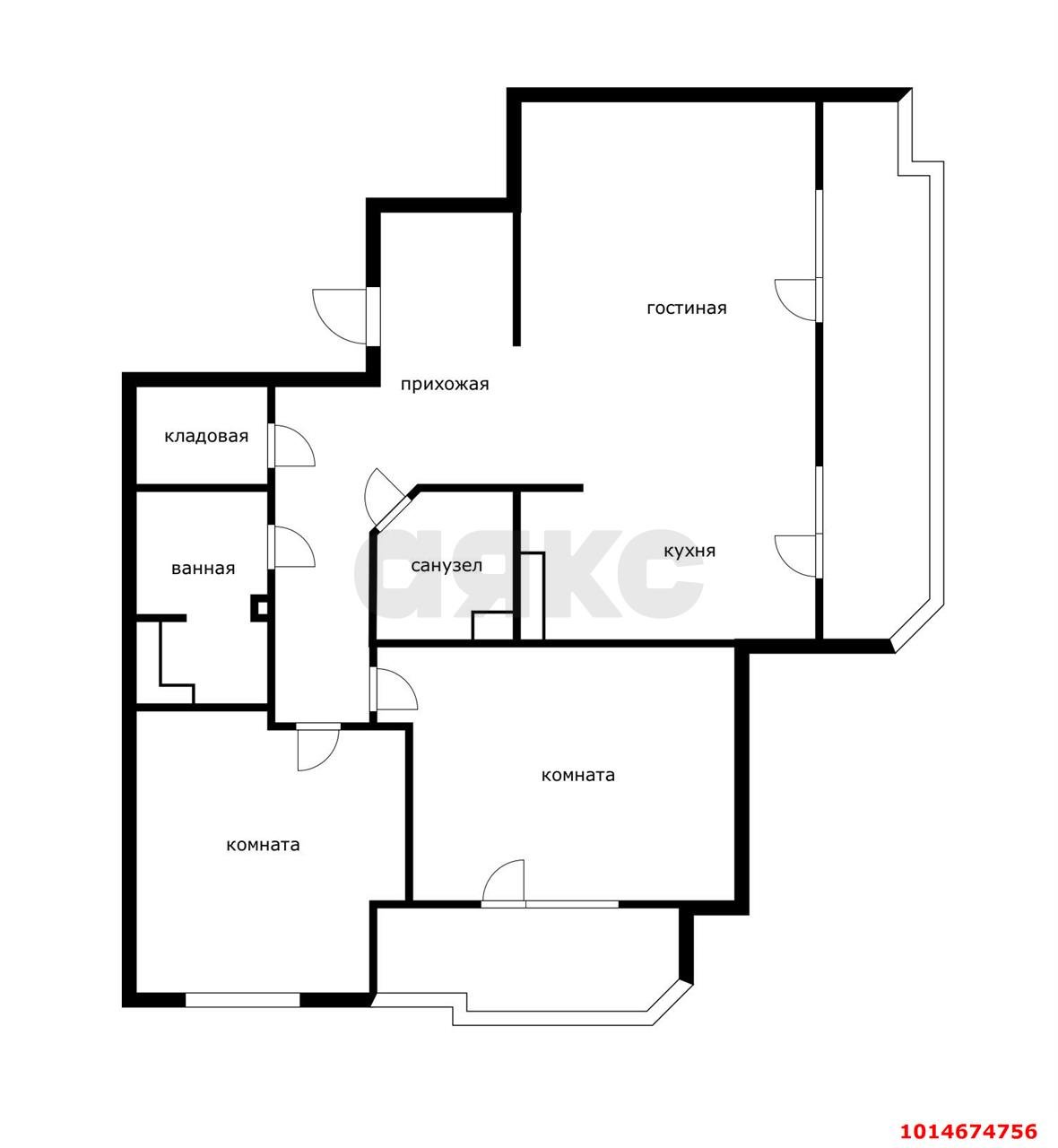 Фото №10: 3-комнатная квартира 104&nbsp;м², 12/16&nbsp;эт. - Краснодар, мкр. Западный внутригородской округ, ул. Фёдора Лузана, 4