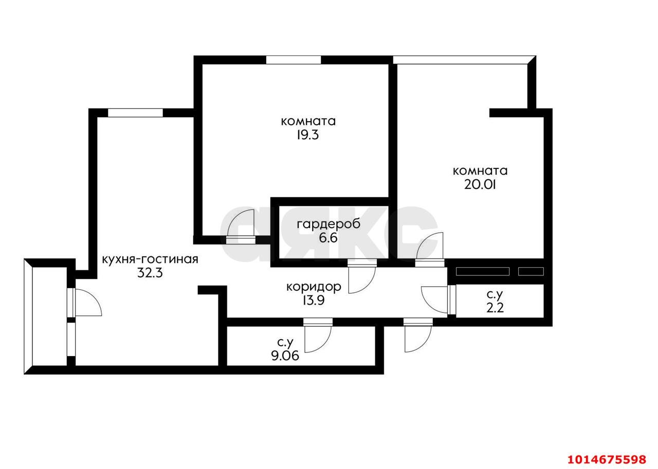 Фото №13: 3-комнатная квартира 110&nbsp;м², 12/16&nbsp;эт. - Краснодар, Прикубанский внутригородской округ, Фестивальный, мкр. Солнечный, ул. Памяти Чернобыльцев, 8