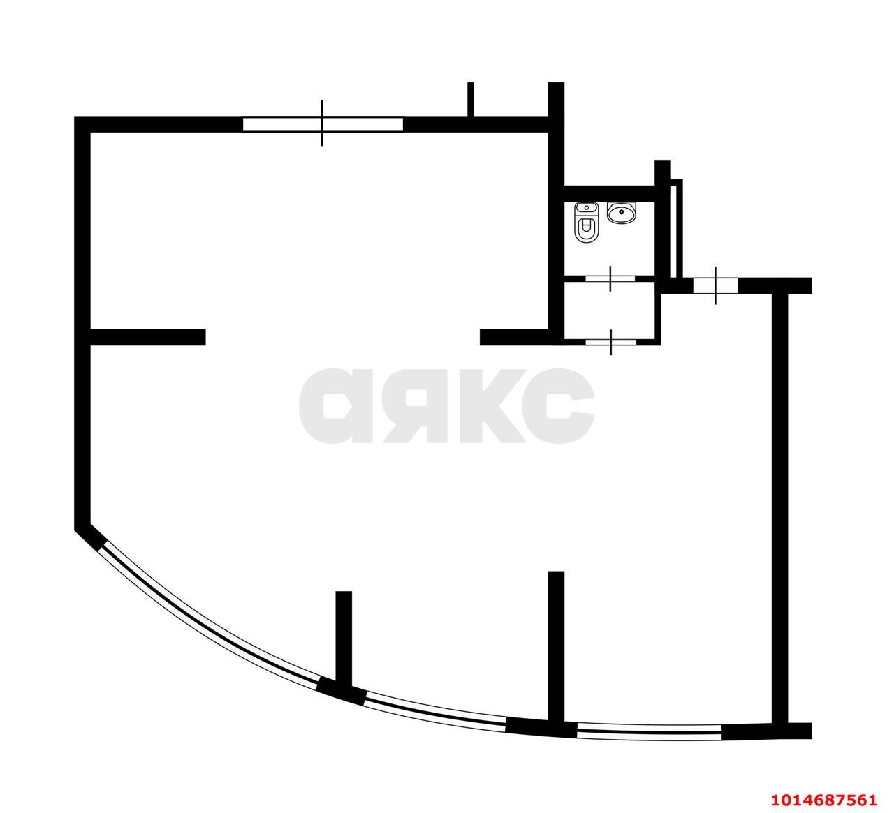 Фото №7: Офисное помещение 103&nbsp;м², 2/2&nbsp;эт. - Краснодар, Западный внутригородской округ, ЖК Адмирал, мкр. Центральный, ул. Кубанская Набережная, 39