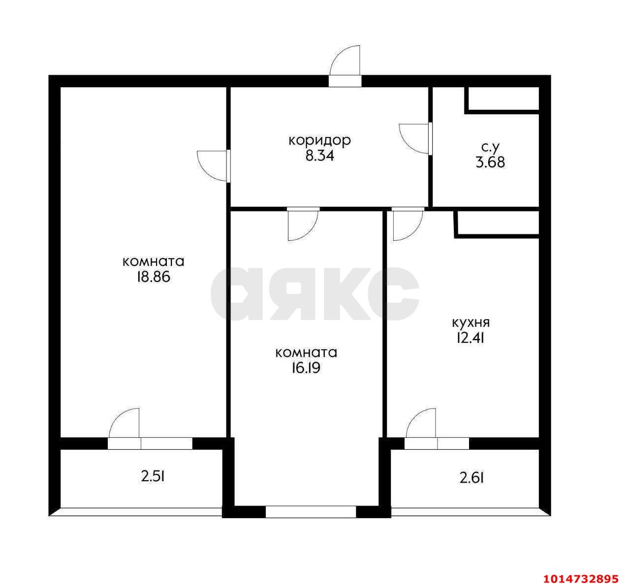 Фото №7: 2-комнатная квартира 65&nbsp;м², 11/24&nbsp;эт. - Краснодар, Прикубанский внутригородской округ, Круглик, жилой комплекс Сердце, мкр. Школьный, ул. Школьная, 1