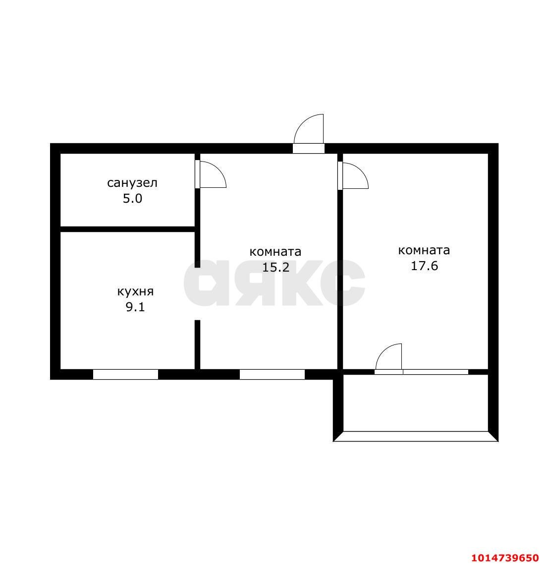 Фото №13: 2-комнатная квартира 46&nbsp;м², 3/9&nbsp;эт. - Краснодар, Прикубанский внутригородской округ, мкр. Завод Измерительных Приборов, ул. имени 40-летия Победы, 43