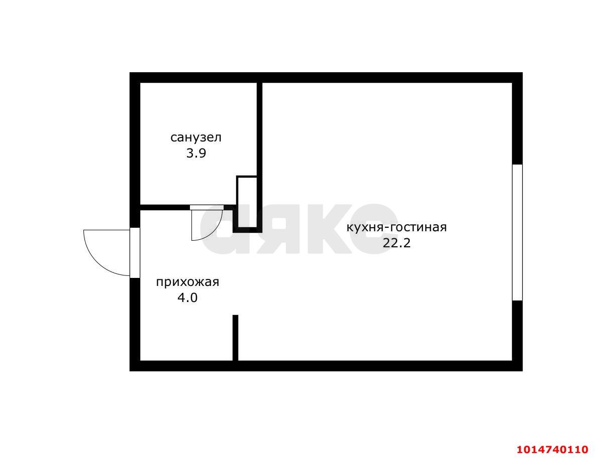 Фото №8: Студия 30&nbsp;м², 7/16&nbsp;эт. - Краснодар, Прикубанский внутригородской округ, мкр. ЖК Самолёт-6, ул. Ивана Беличенко, 92к1