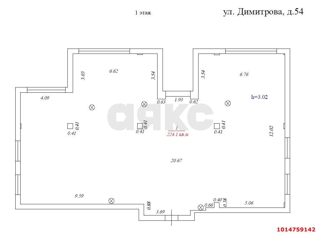 Фото №2: Торговое помещение 232&nbsp;м², 1/3&nbsp;эт. - Краснодар, Центральный внутригородской округ, мкр. Черёмушки, ул. Димитрова, 54