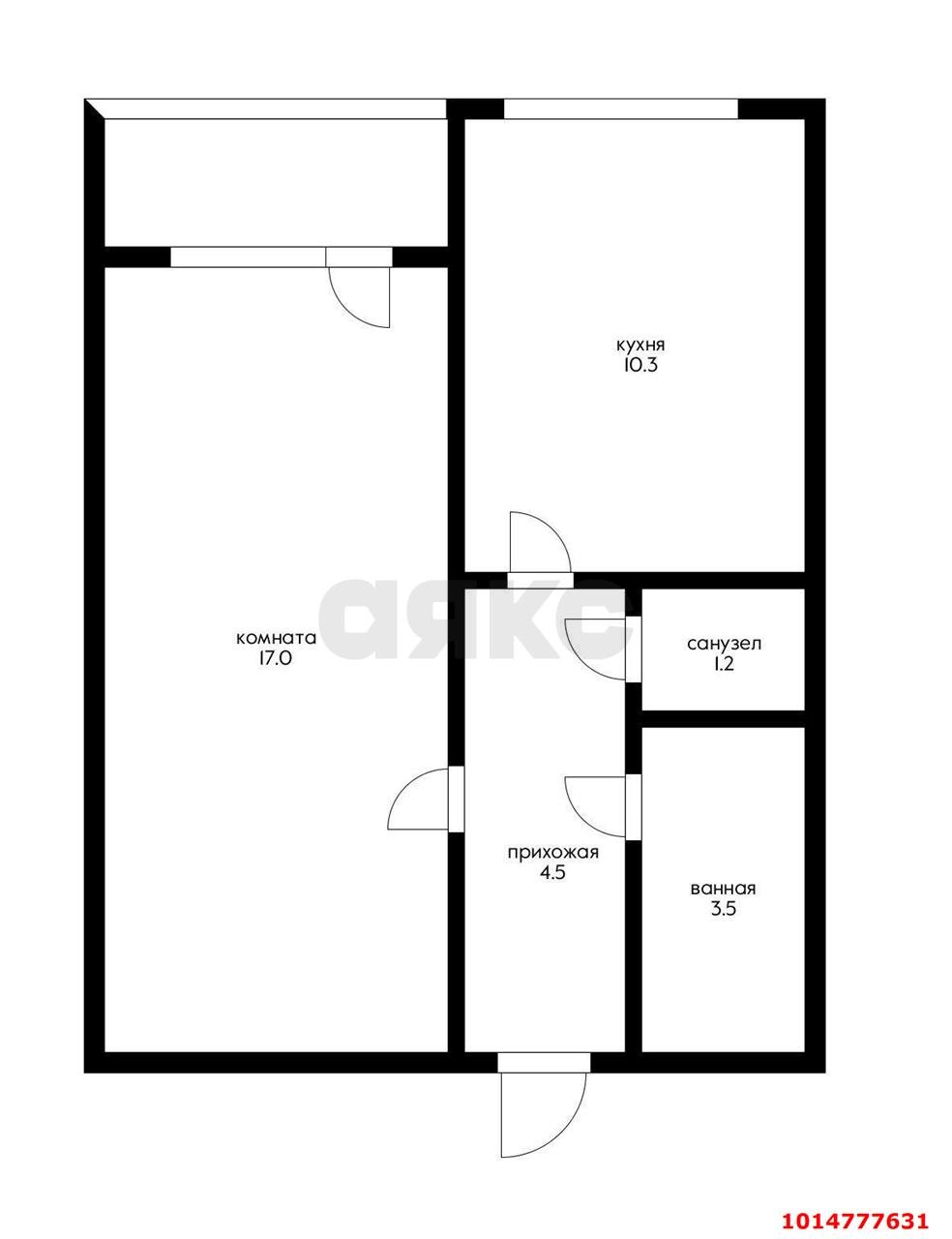 Фото №7: 1-комнатная квартира 40&nbsp;м², 6/6&nbsp;эт. - Краснодар, мкр. Прикубанский внутригородской округ, ул. Калужская, 21