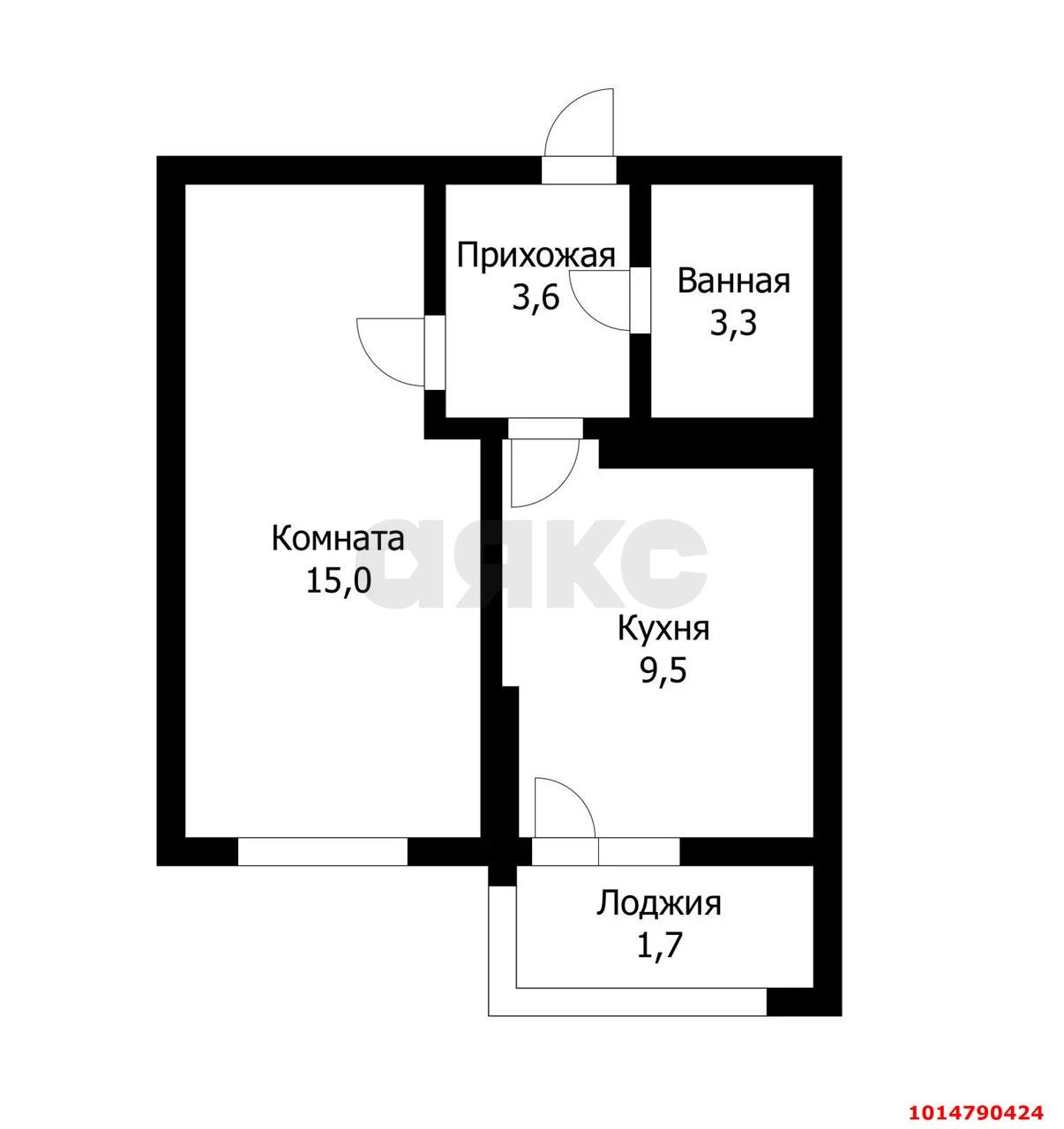 Фото №13: 1-комнатная квартира 33&nbsp;м², 6/25&nbsp;эт. - Краснодар, Карасунский внутригородской округ, Гидростроителей, мкр. жилой комплекс Стрижи, ул. Автолюбителей, 1Гк2