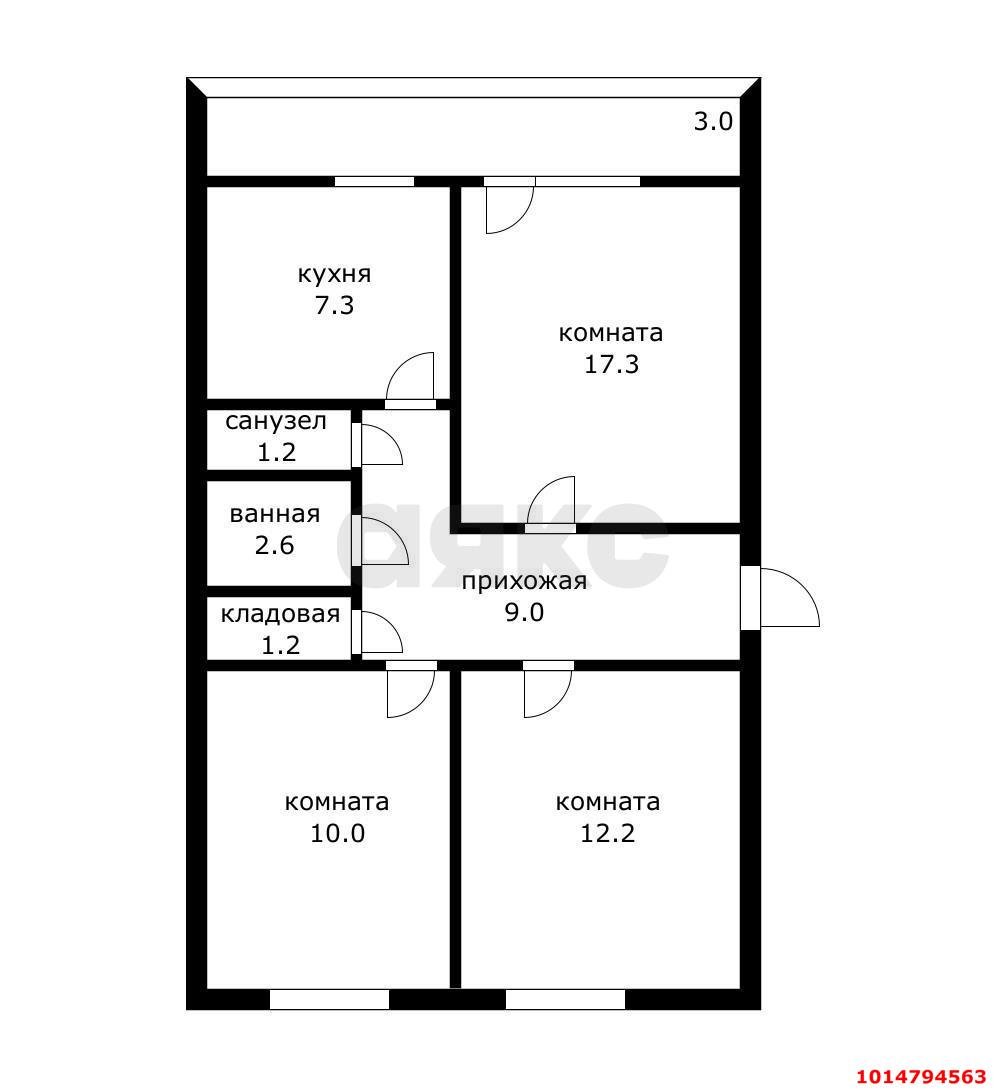 Фото №14: 3-комнатная квартира 60&nbsp;м², 5/5&nbsp;эт. - Энем, ул. Красная, 22