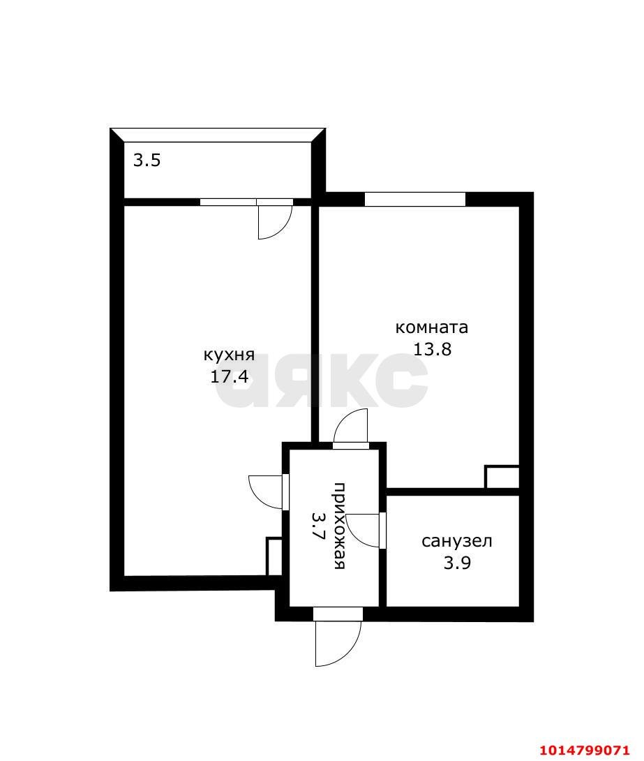 Фото №13: 1-комнатная квартира 38&nbsp;м², 3/19&nbsp;эт. - Краснодар, Карасунский внутригородской округ, Гидростроителей, мкр. жилой комплекс Премьера, ул. Автолюбителей, 1/7к3