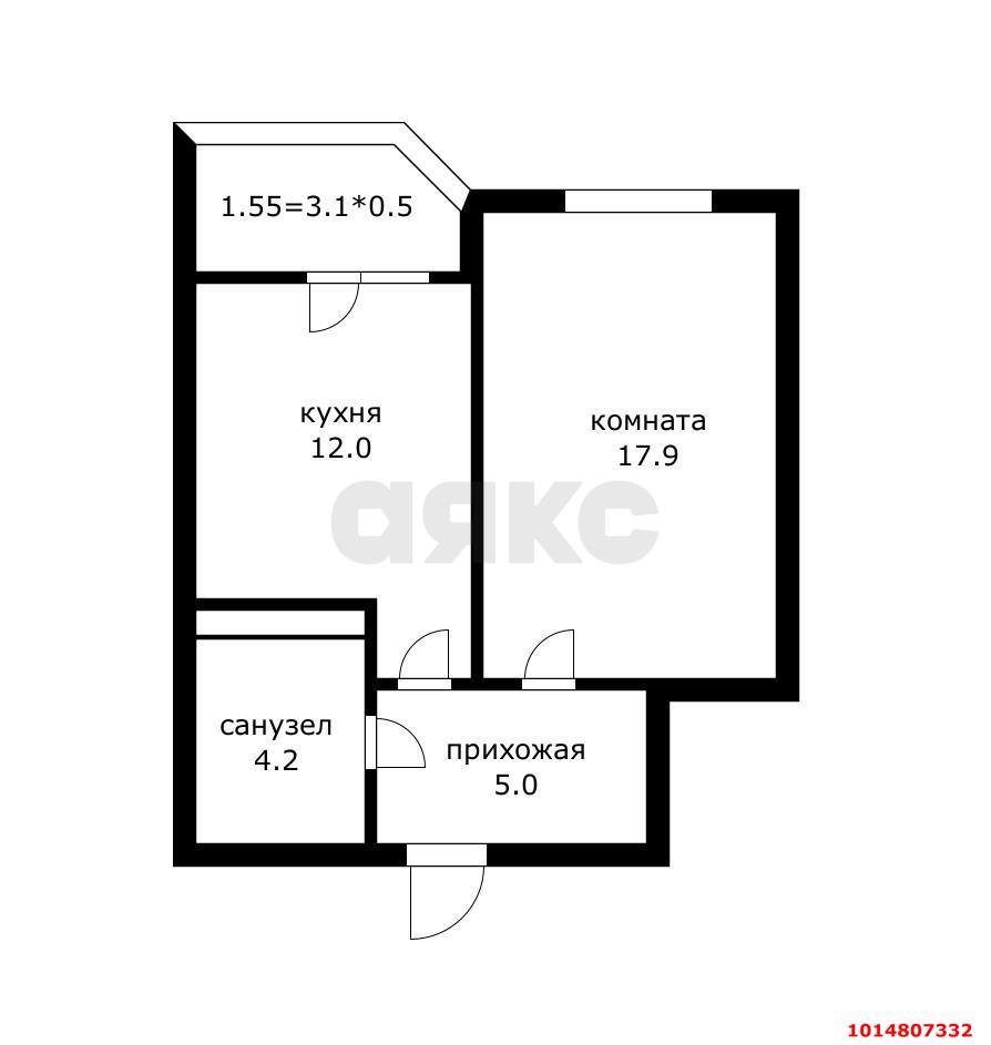 Фото №6: 1-комнатная квартира 42&nbsp;м², 4/16&nbsp;эт. - Краснодар, Прикубанский внутригородской округ, Панорама, мкр. ЖК Панорама, ул. Восточно-Кругликовская, 22/3