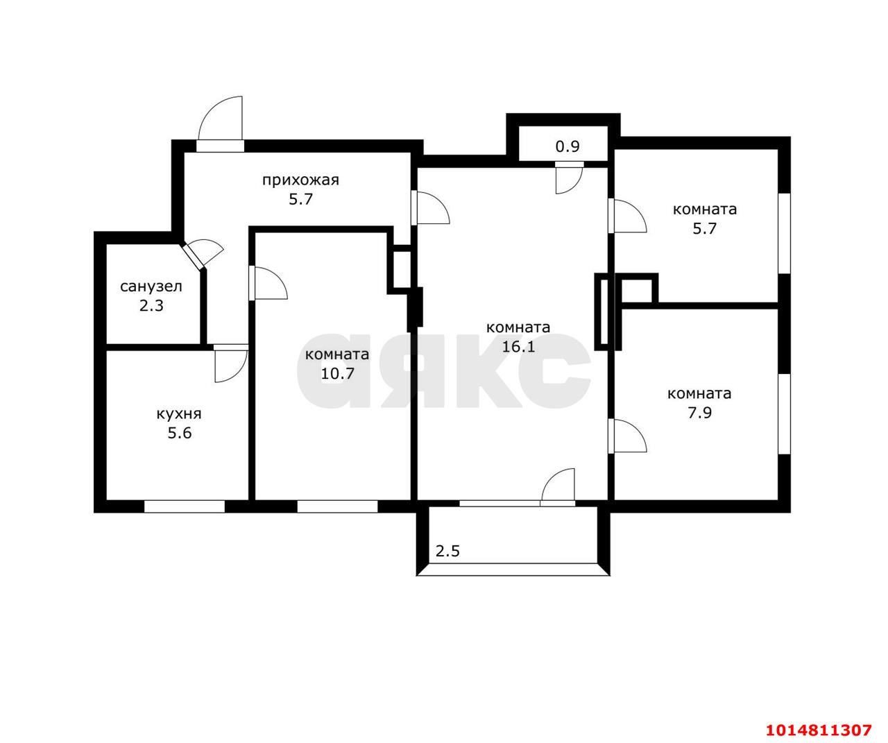 Фото №13: 4-комнатная квартира 58&nbsp;м², 2/2&nbsp;эт. - Южный, ул. Садовая, 34/1