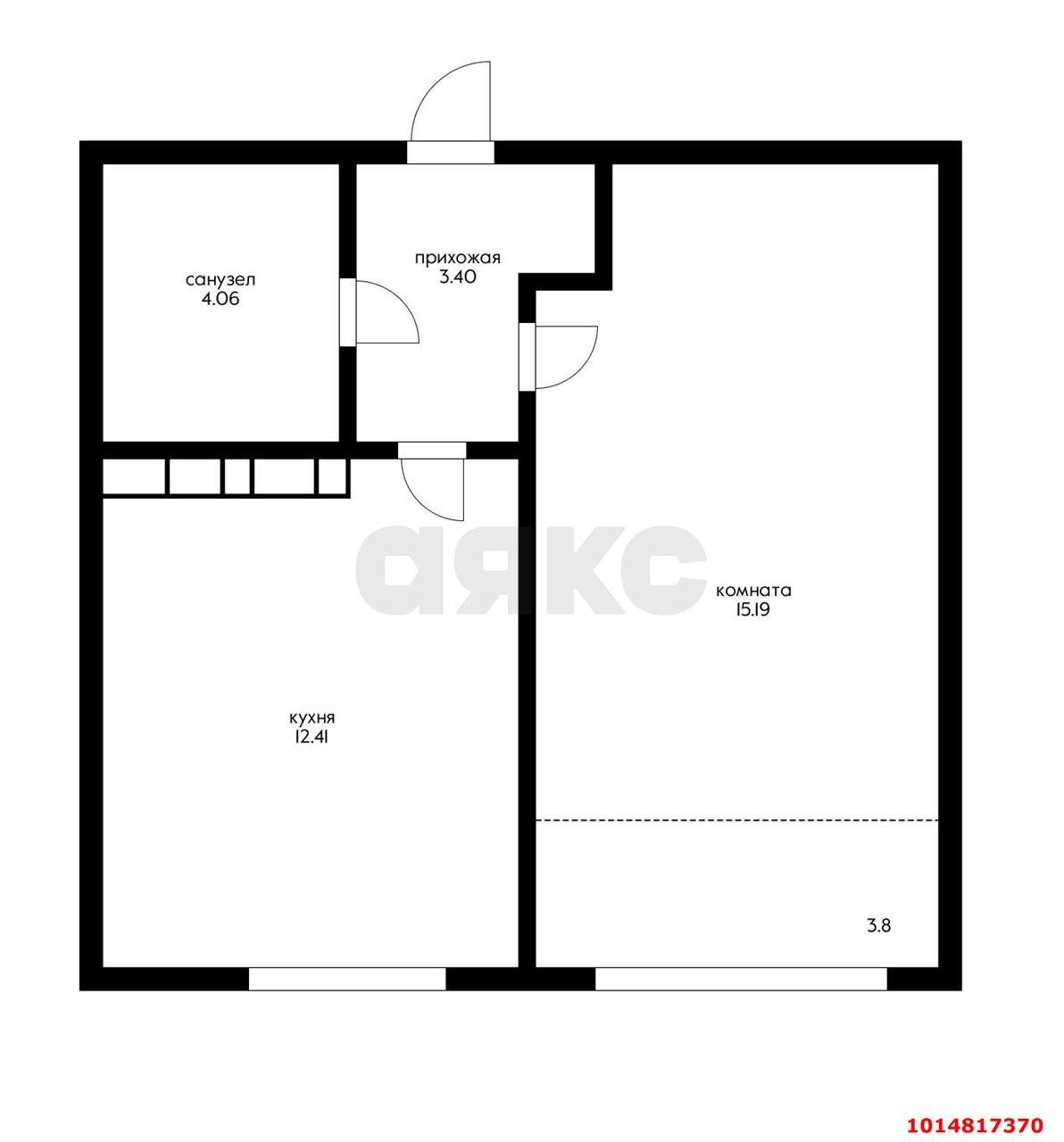 Фото №1: 1-комнатная квартира 40&nbsp;м², 5/22&nbsp;эт. - Краснодар, Центральный внутригородской округ, мкр. Черёмушки, ул. Обрывная, 132/1к1