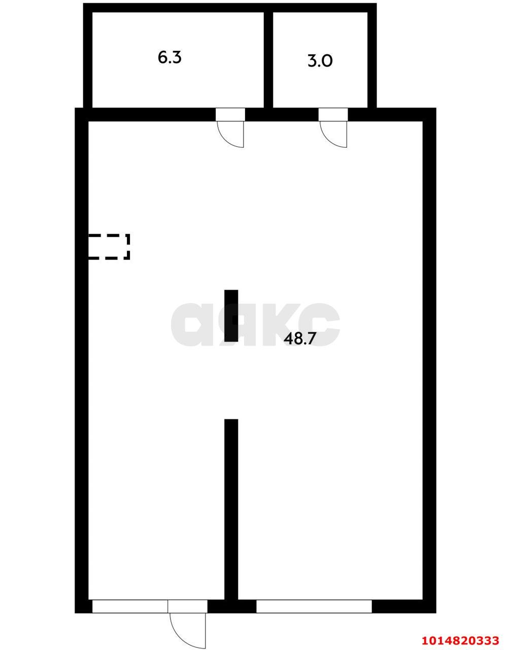 Фото №2: Торговое помещение 58&nbsp;м², 1/24&nbsp;эт. - Краснодар, Прикубанский внутригородской округ, мкр. Музыкальный, ул. Российская, 257/7