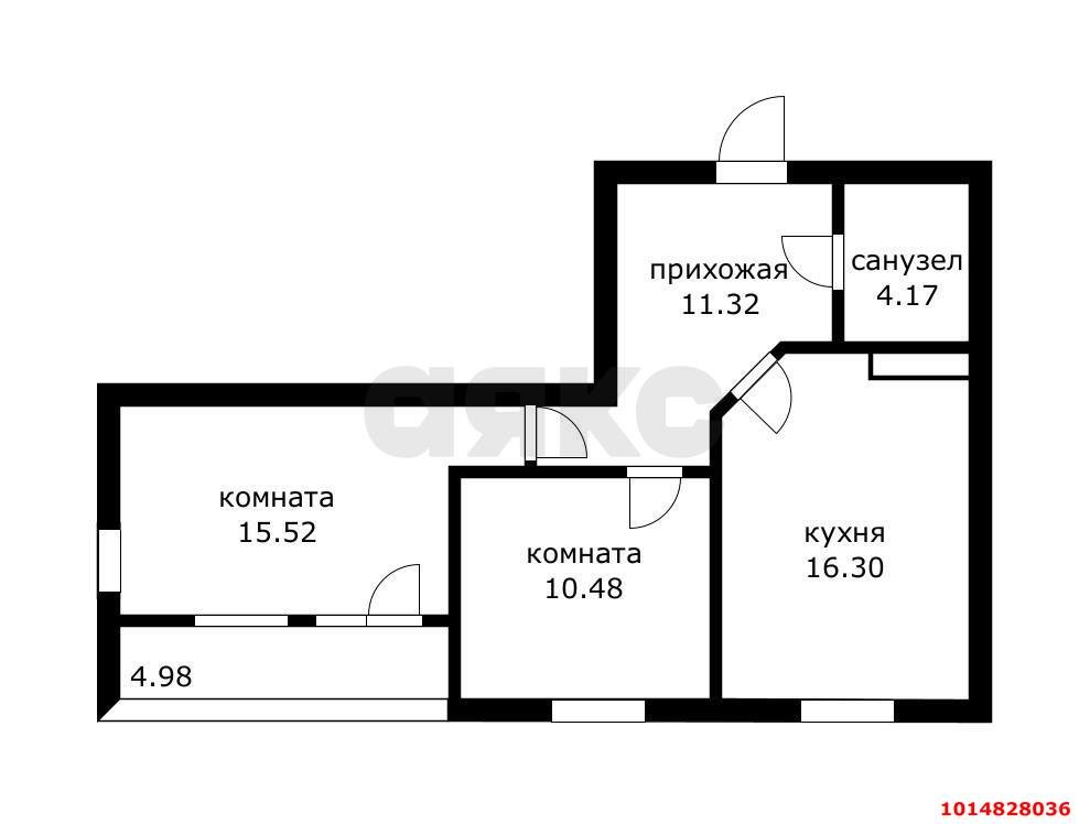 Фото №10: 2-комнатная квартира 63&nbsp;м², 2/18&nbsp;эт. - Краснодар, Прикубанский внутригородской округ, ЖК Архитектор, мкр. ЖК Архитектор, ул. Наставников, 11