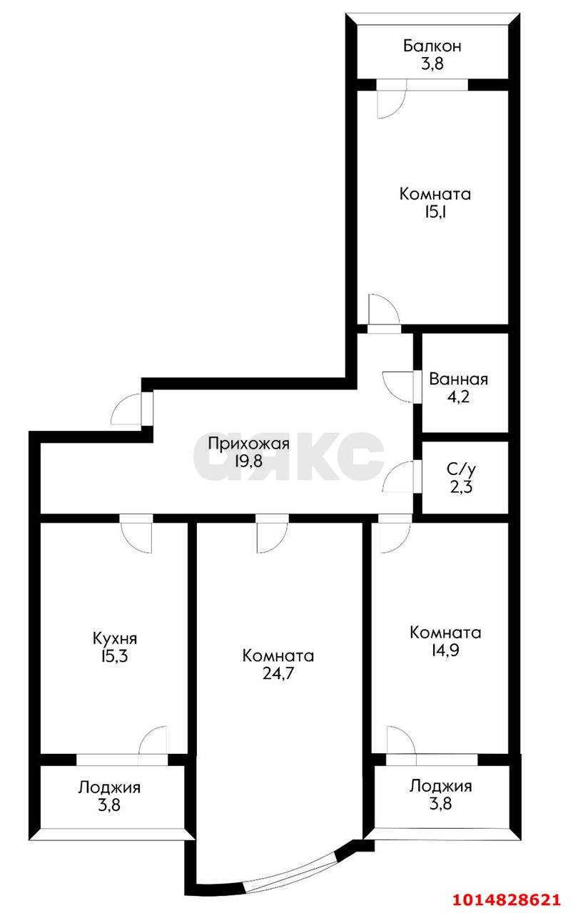 Фото №22: 3-комнатная квартира 107&nbsp;м², 8/16&nbsp;эт. - Краснодар, Карасунский внутригородской округ, Гидростроителей, мкр. ЖК Речной Бриз, ул. Парусная, 10к3