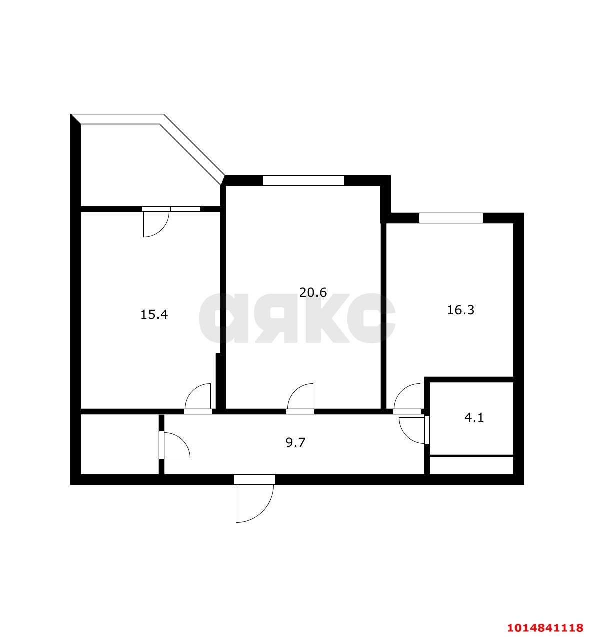 Фото №9: 2-комнатная квартира 67&nbsp;м², 8/22&nbsp;эт. - Краснодар, Прикубанский внутригородской округ, Круглик, мкр. Школьный, ул. Филатова, 17