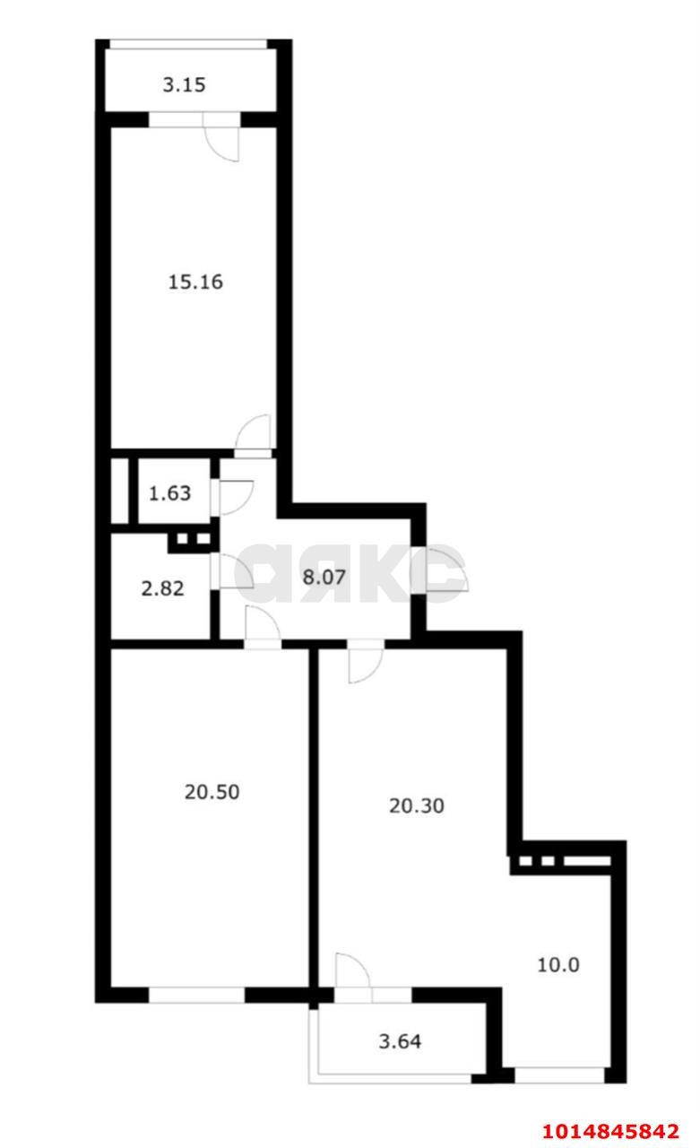 Фото №17: 2-комнатная квартира 82&nbsp;м², 8/10&nbsp;эт. - Краснодар, Прикубанский внутригородской округ, Россинского, мкр. жилой комплекс Инсити, ул. Командорская, 5/2