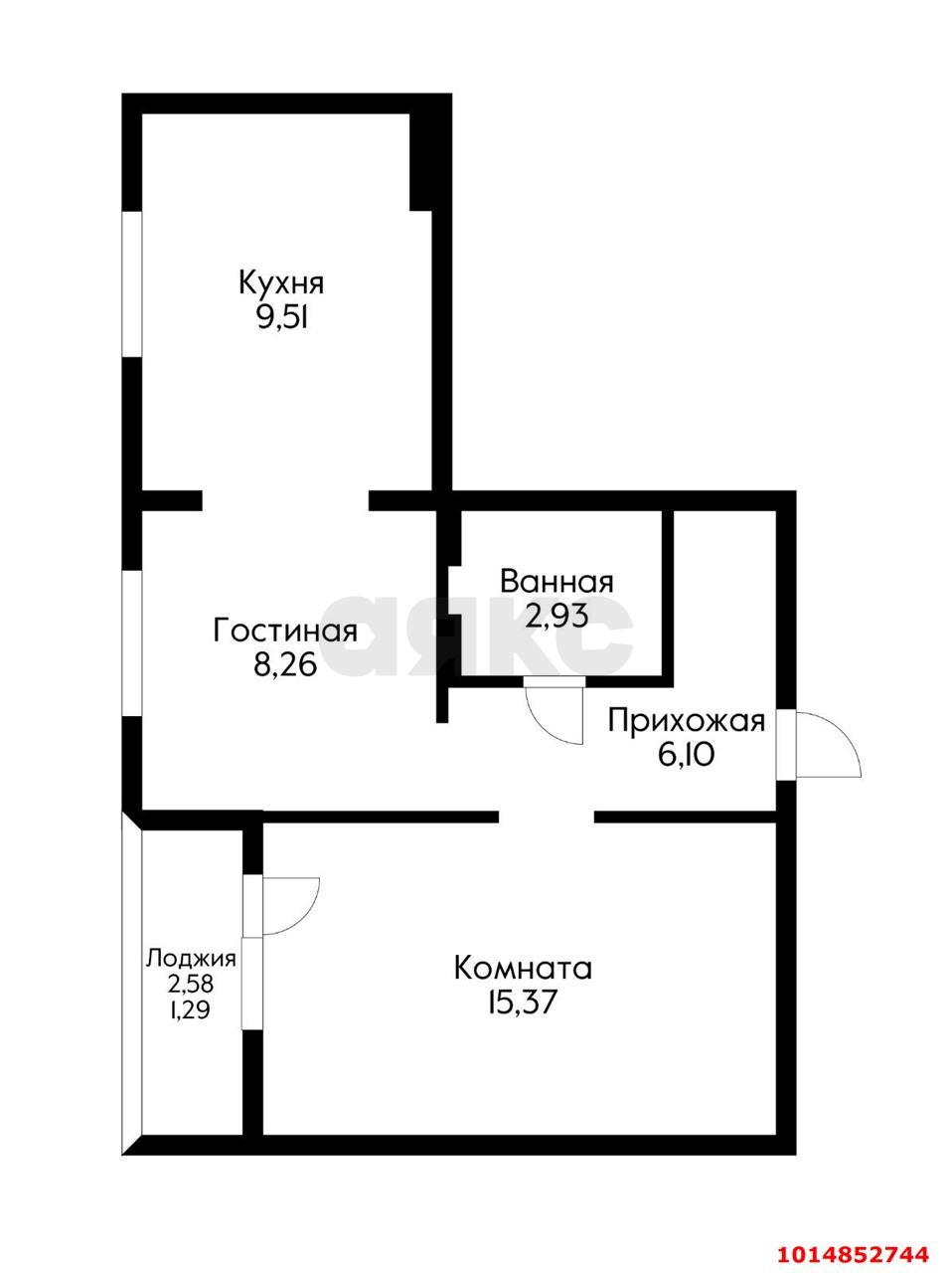 Фото №8: 2-комнатная квартира 42&nbsp;м², 5/9&nbsp;эт. - Берёзовый, Прикубанский внутригородской округ, мкр. жилой комплекс Молодёжный-2, ул. имени Профессора Малигонова, 40