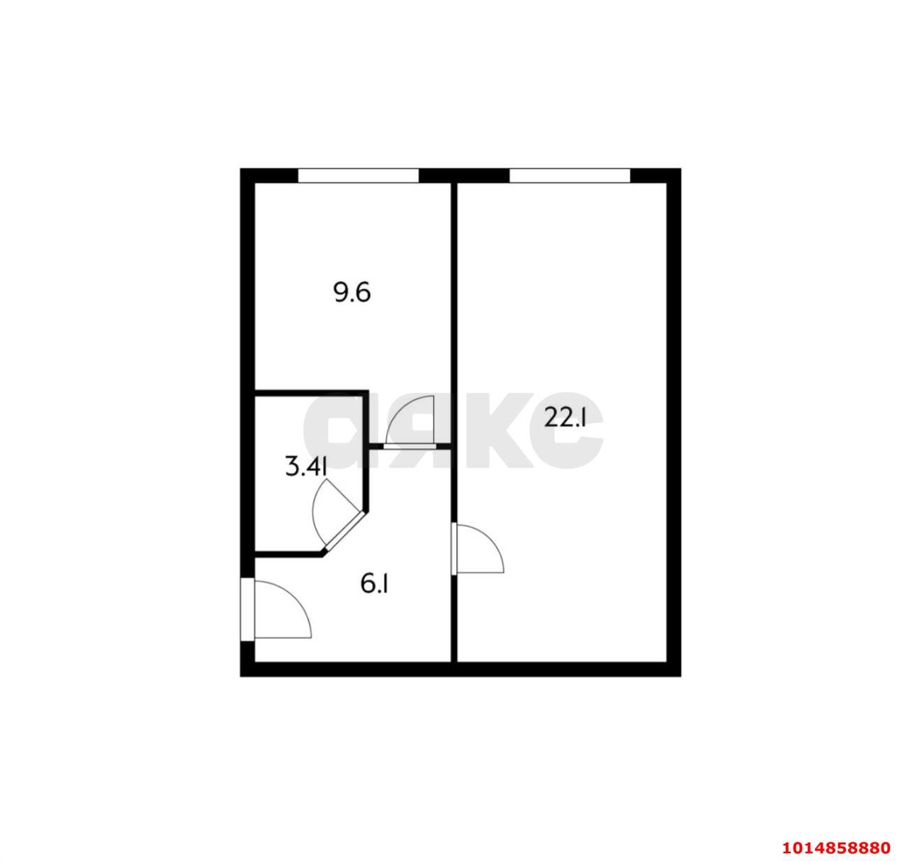 Фото №7: 1-комнатная квартира 41&nbsp;м², 6/6&nbsp;эт. - Краснодар, Прикубанский внутригородской округ, мкр. Музыкальный, ул. имени И.И. Дунаевского, 11