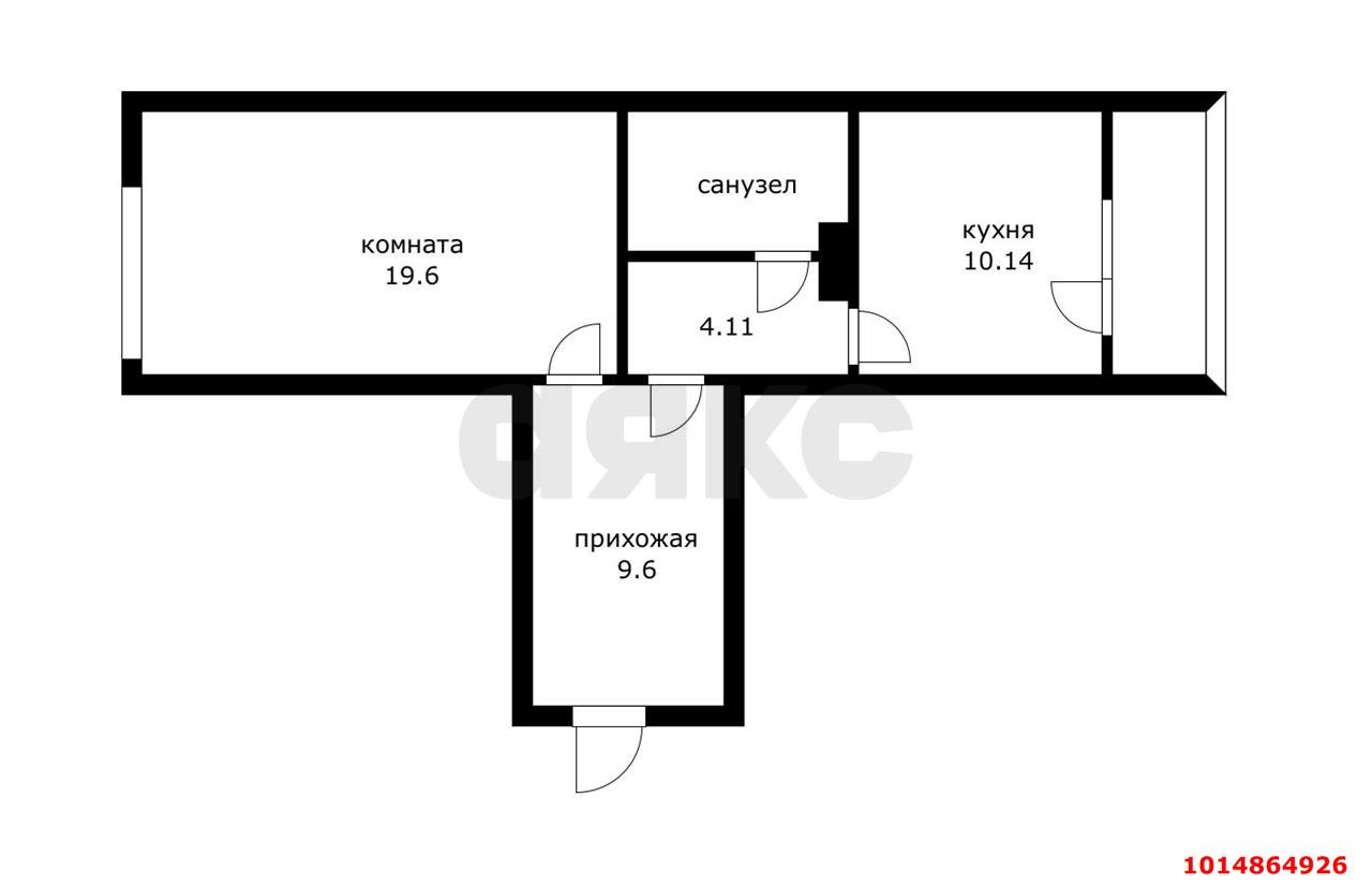 Фото №10: 1-комнатная квартира 50&nbsp;м², 2/14&nbsp;эт. - Краснодар, Прикубанский внутригородской округ, мкр. Фестивальный, ул. Совхозная, 18