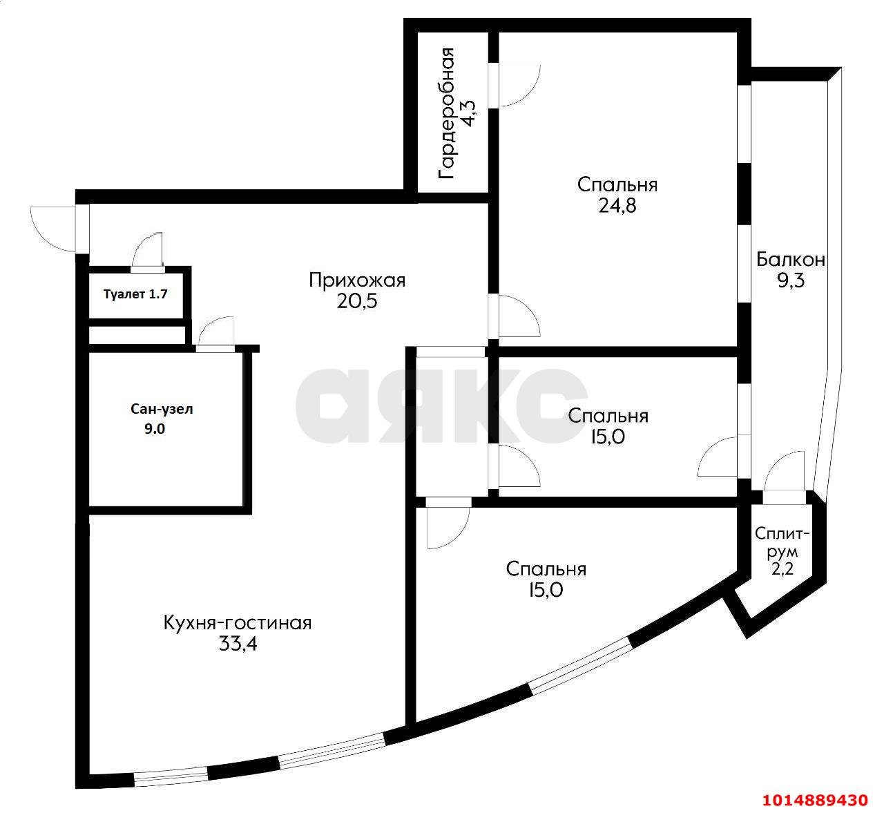 Фото №18: 3-комнатная квартира 130&nbsp;м², 10/16&nbsp;эт. - Краснодар, Западный внутригородской округ, мкр. Центральный, ул. Кубанская набережная, 23/1