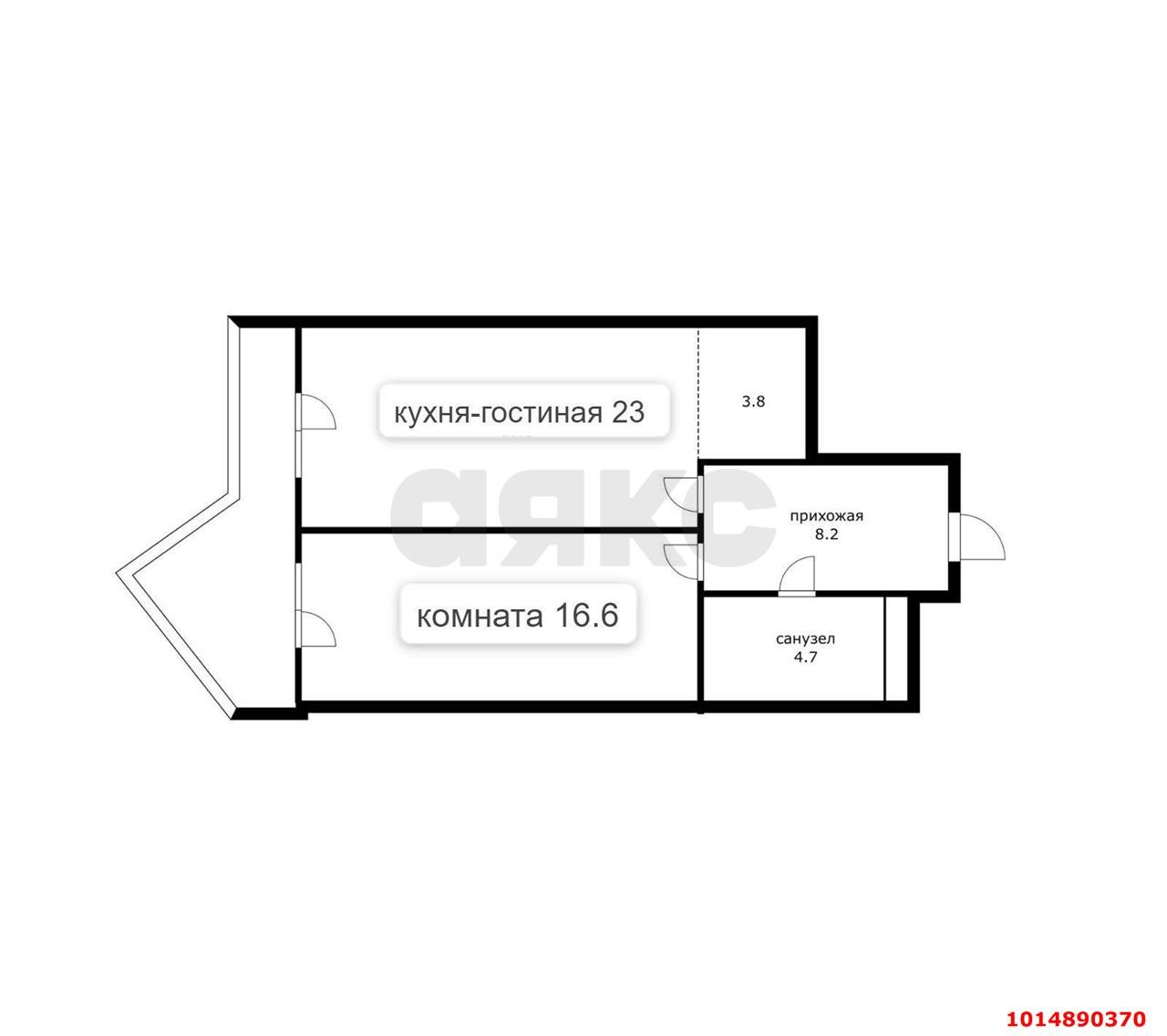Фото №12: 1-комнатная квартира 55&nbsp;м², 22/24&nbsp;эт. - Краснодар, Прикубанский внутригородской округ, Фестивальный, Отделение № 1 совхоза Солнечный, мкр. ЖК Седьмой Континент, ул. Совхозная, 1к5