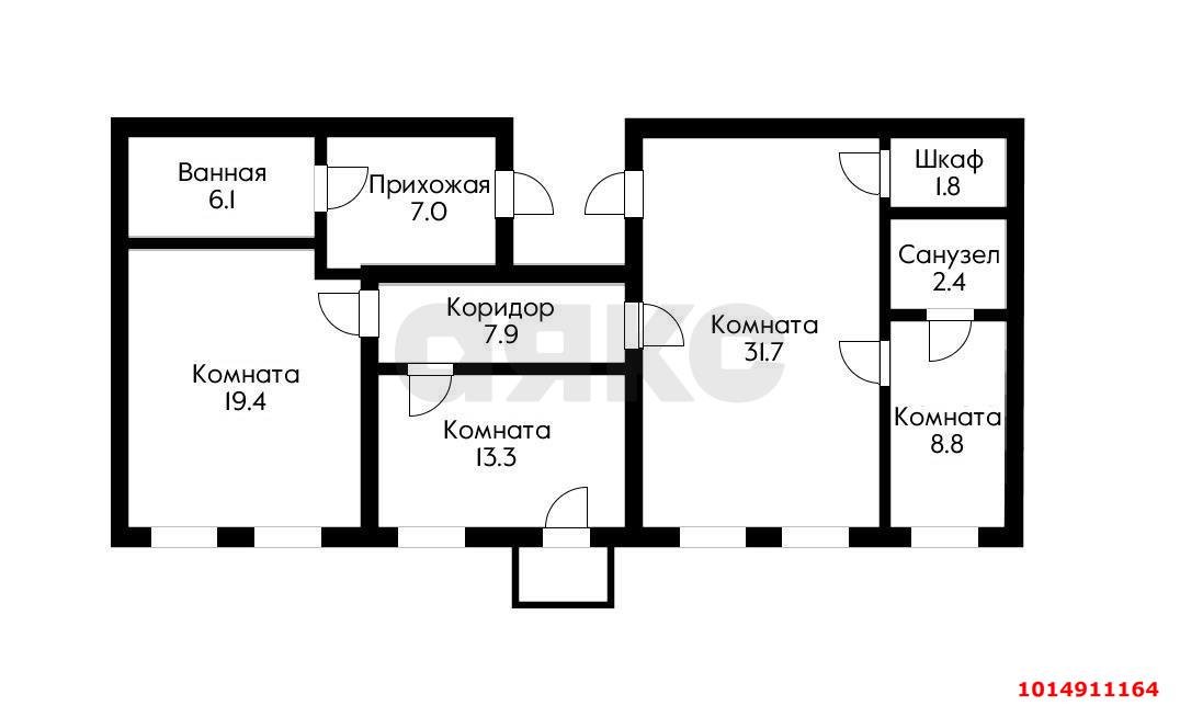 Фото №10: 3-комнатная квартира 100&nbsp;м², 4/4&nbsp;эт. - Краснодар, Западный внутригородской округ, мкр. Центральный, ул. Карасунская, 72