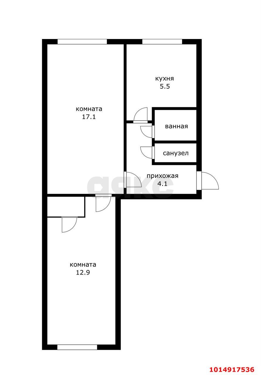 Фото №14: 2-комнатная квартира 43&nbsp;м², 1/5&nbsp;эт. - Краснодар, Прикубанский внутригородской округ, мкр. Славянский, ул. Красных Партизан, 155