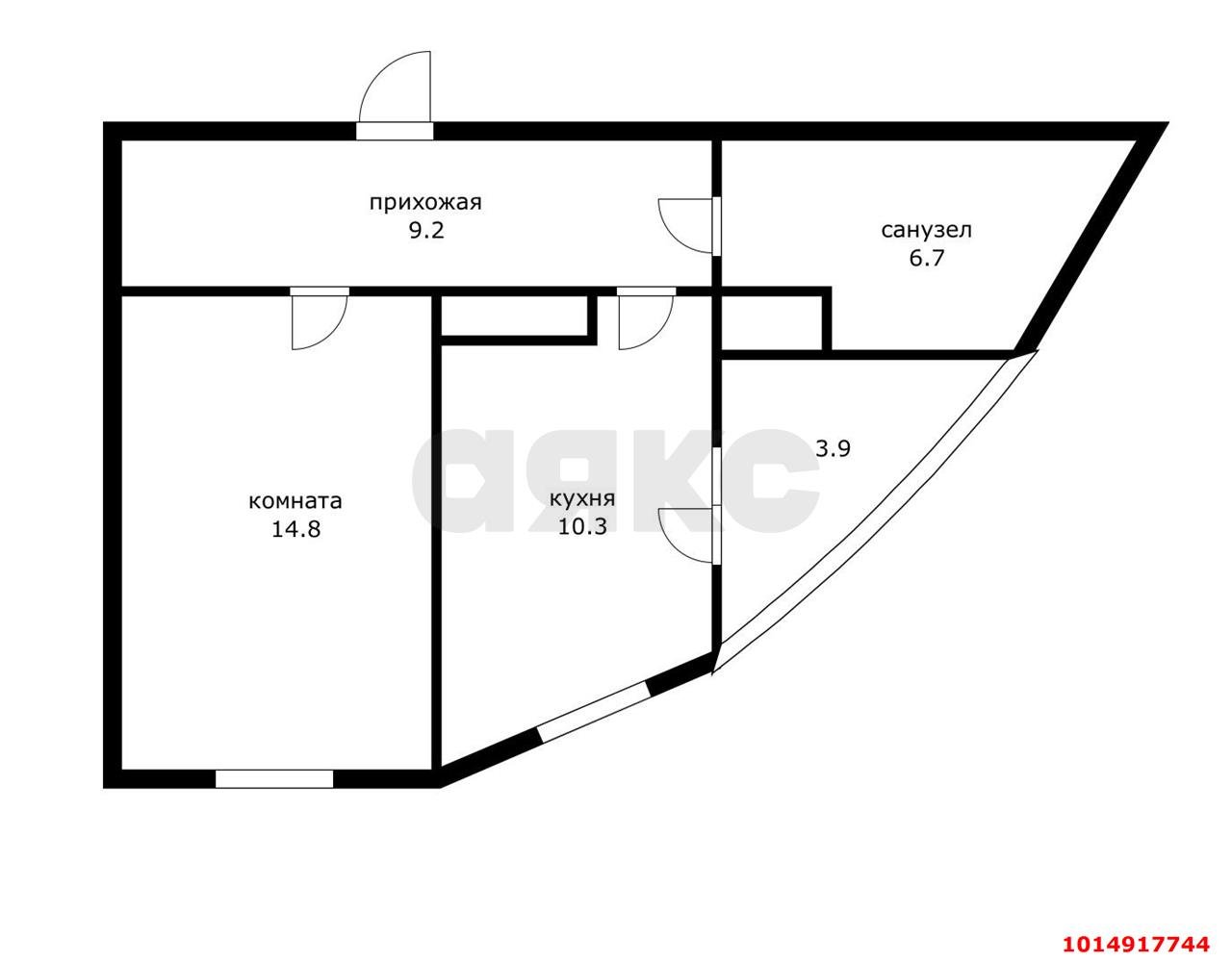 Фото №3: 1-комнатная квартира 44&nbsp;м², 14/24&nbsp;эт. - Краснодар, Центральный внутригородской округ, Черёмушки, мкр. ЖК Фонтаны, ул. Воронежская, 47Д