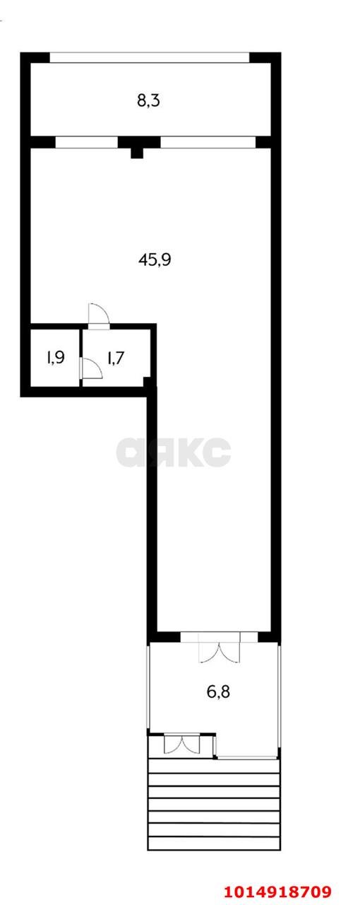 Фото №10: Торговое помещение 64&nbsp;м², 1/5&nbsp;эт. - Краснодар, Прикубанский внутригородской округ, мкр. Фестивальный, ул. Атарбекова, 9