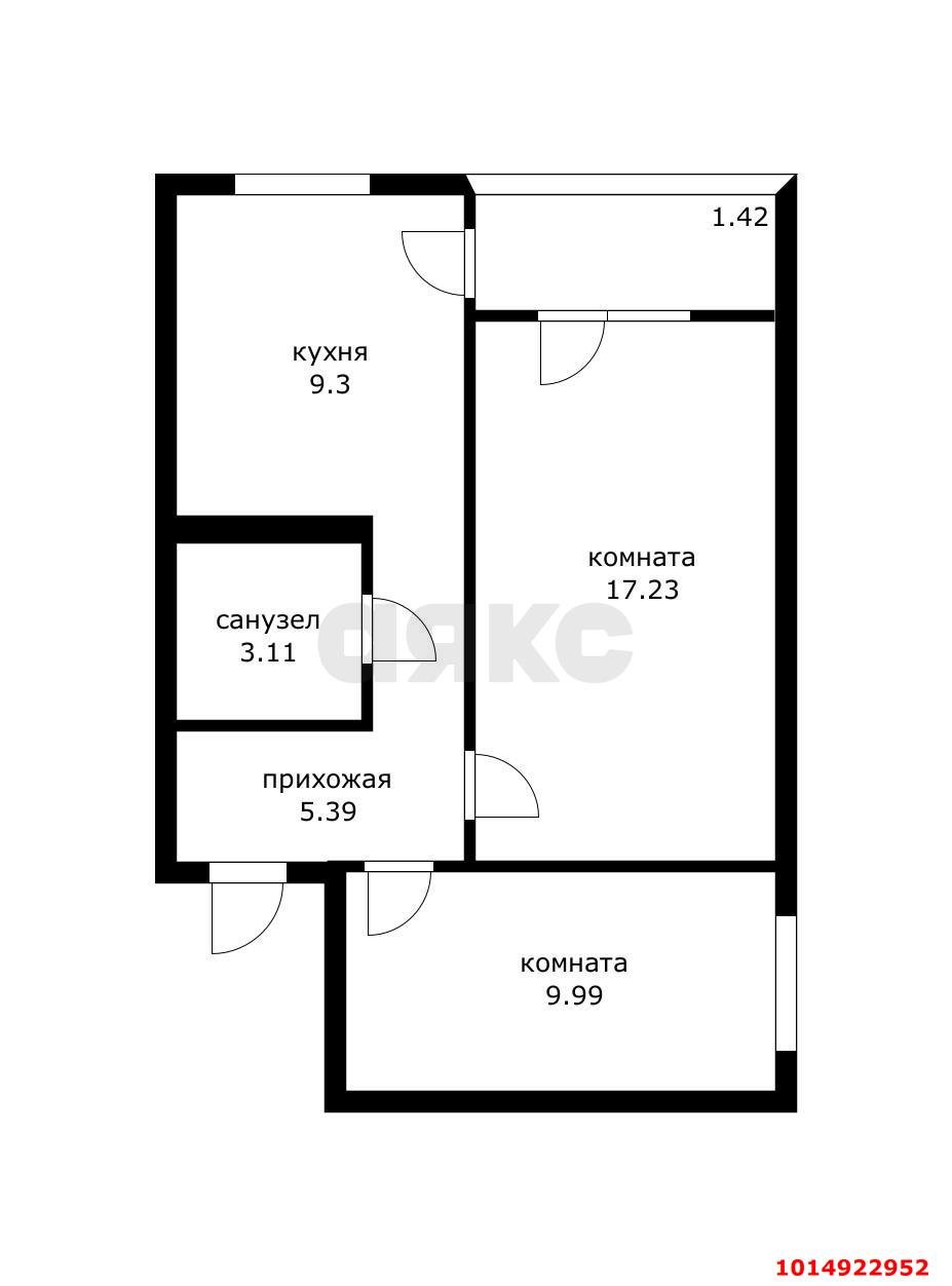 Фото №10: 2-комнатная квартира 45&nbsp;м², 4/4&nbsp;эт. - Краснодар, Прикубанский внутригородской округ, мкр. Новый, ул. Хлебосольная, 6