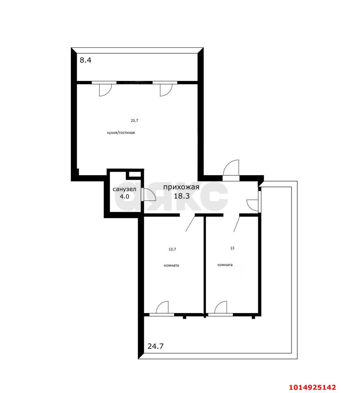 Фото №14: 2-комнатная квартира 72&nbsp;м², 3/3&nbsp;эт. - Краснодар, Центральный внутригородской округ, мкр. Центральный, ул. Ленина, 72