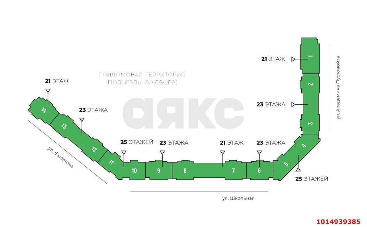 Фото №12: Студия 32&nbsp;м², 3/25&nbsp;эт. - Краснодар, Прикубанский внутригородской округ, Круглик, жилой комплекс Сердце, мкр. Школьный, ул. Школьная, 1