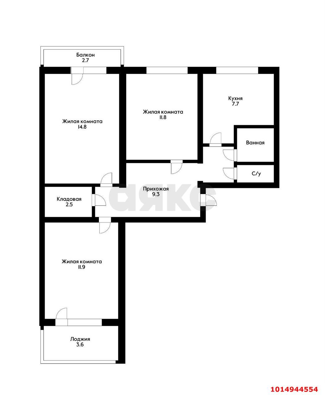 Фото №17: 3-комнатная квартира 70&nbsp;м², 3/9&nbsp;эт. - Краснодар, Карасунский внутригородской округ, мкр. Гидростроителей, ул. имени Невкипелого, 19