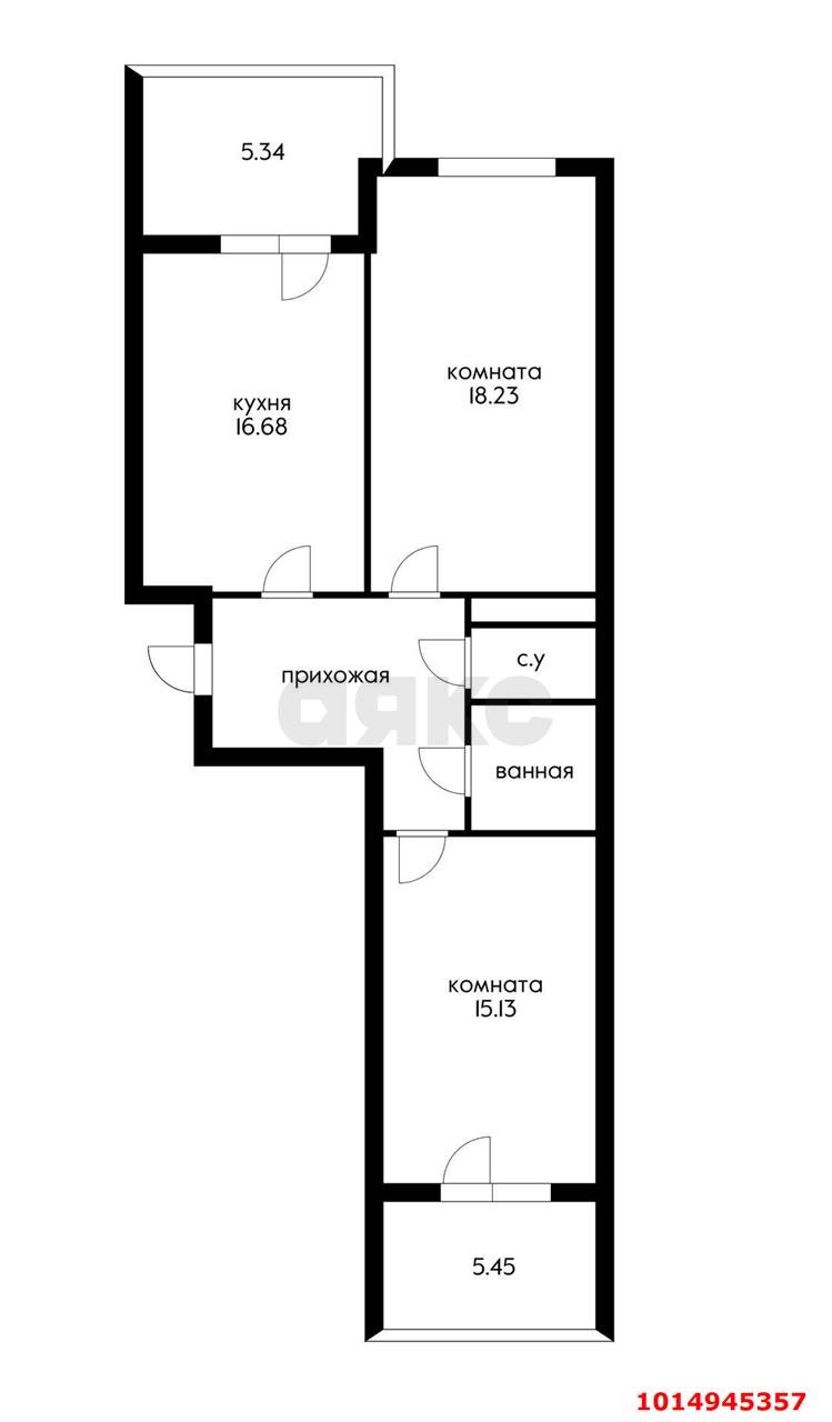Фото №6: 2-комнатная квартира 65&nbsp;м², 22/23&nbsp;эт. - Краснодар, Центральный внутригородской округ, Черёмушки, мкр. ЖК Солнечный Остров, ул. Кубанская, 58