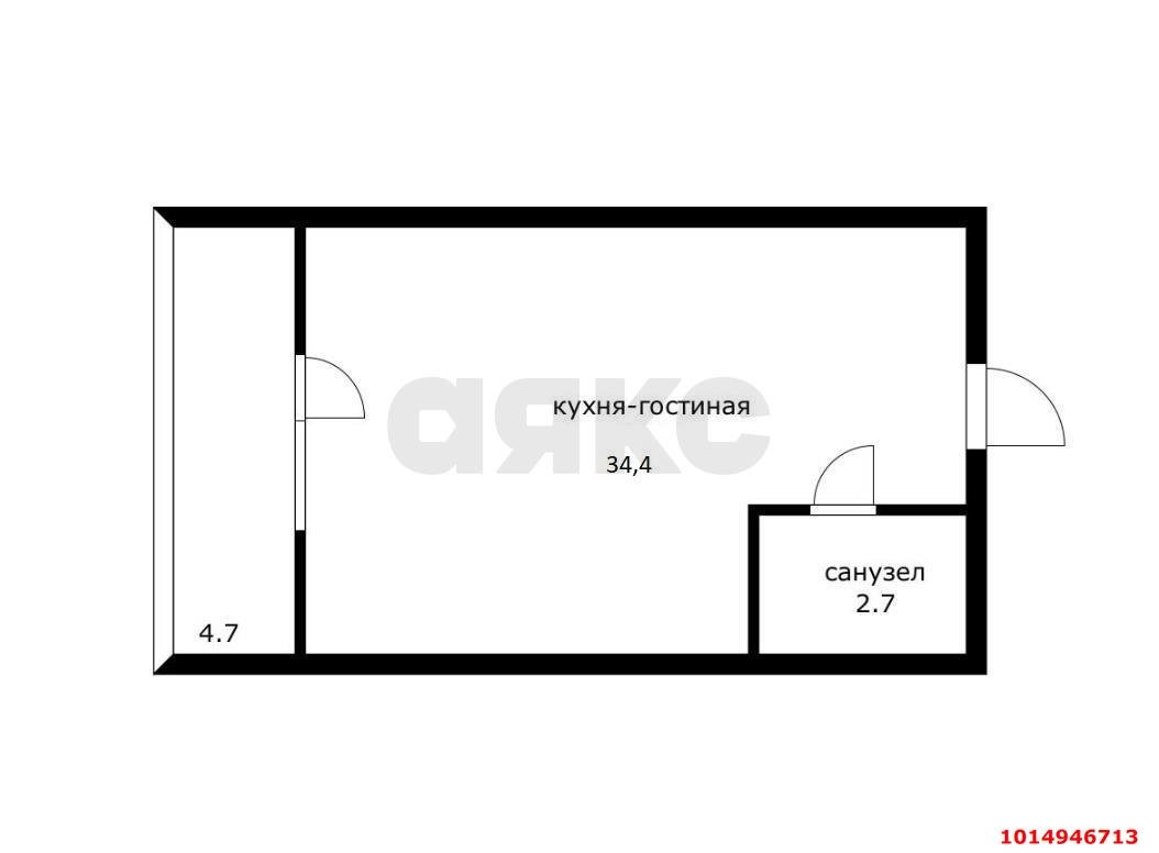 Фото №5: Студия 38&nbsp;м², 3/7&nbsp;эт. - Краснодар, Прикубанский внутригородской округ, мкр. Музыкальный, ул. имени С.С. Прокофьева, 29