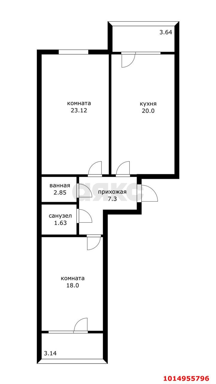 Фото №19: 2-комнатная квартира 79&nbsp;м², 2/9&nbsp;эт. - Краснодар, Прикубанский внутригородской округ, Россинского, мкр. жилой комплекс Инсити-Парк, ул. Командорская, 1/2