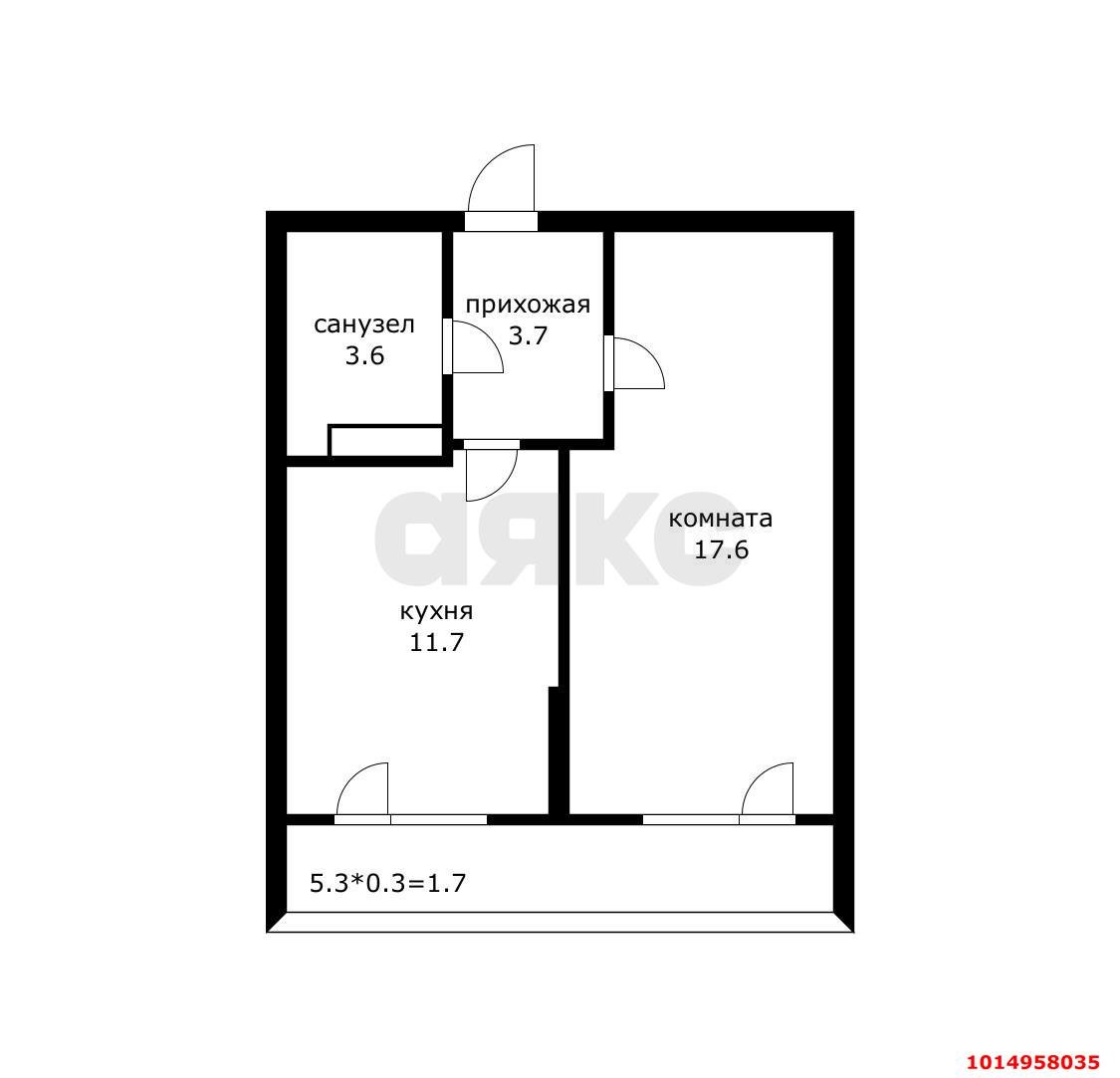 Фото №4: 1-комнатная квартира 37&nbsp;м², 15/16&nbsp;эт. - Краснодар, Прикубанский внутригородской округ, мкр. жилой комплекс Дыхание, ул. Лётчика Позднякова, 2к19