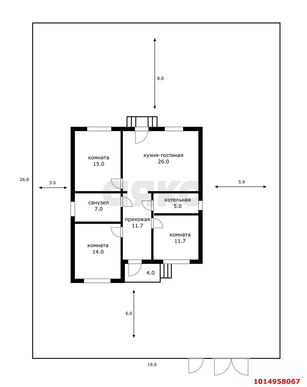 Фото №6: Дом 100&nbsp;м² + 5.1&nbsp;сот., 1&nbsp;эт. - Южный, мкр. Олимпийский, ул. Круговая, 45