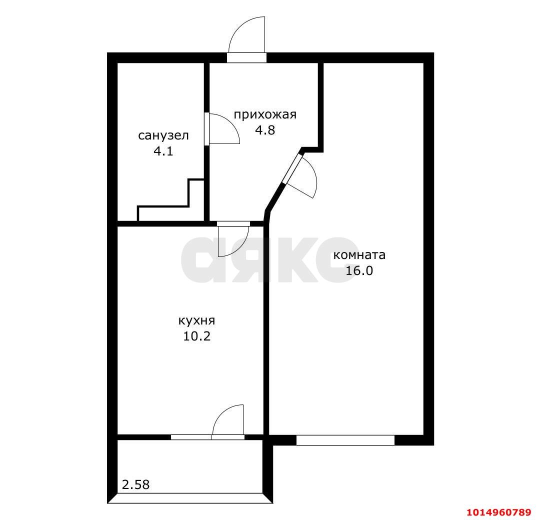 Фото №1: 1-комнатная квартира 40&nbsp;м², 12/12&nbsp;эт. - Краснодар, Прикубанский внутригородской округ, мкр. имени Петра Метальникова, ул. Григория Пономаренко, 45