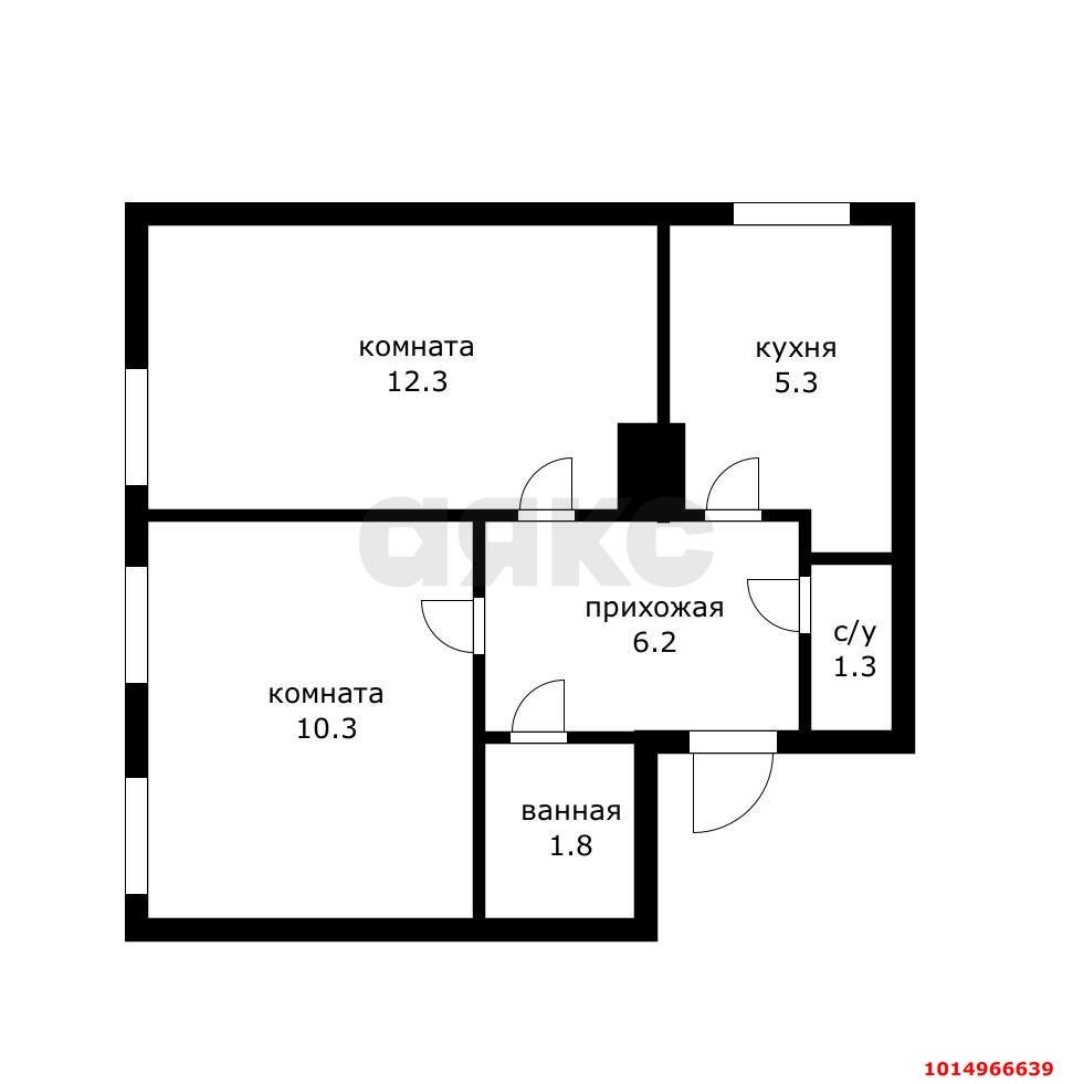 Фото №5: 1-комнатная квартира 39&nbsp;м², 1/3&nbsp;эт. - Краснодар, Западный внутригородской округ, мкр. Центральный, ул. Советская, 31