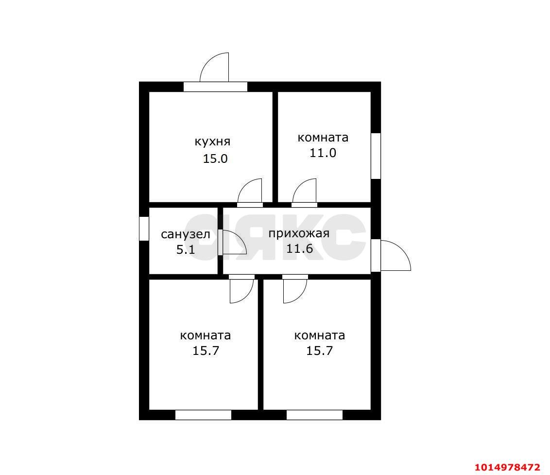 Фото №12: Дом 73&nbsp;м² + 3.25&nbsp;сот., 1&nbsp;эт. - СНТ Кубань, мкр. Прикубанский внутригородской округ, ул. Яблоневая, 1