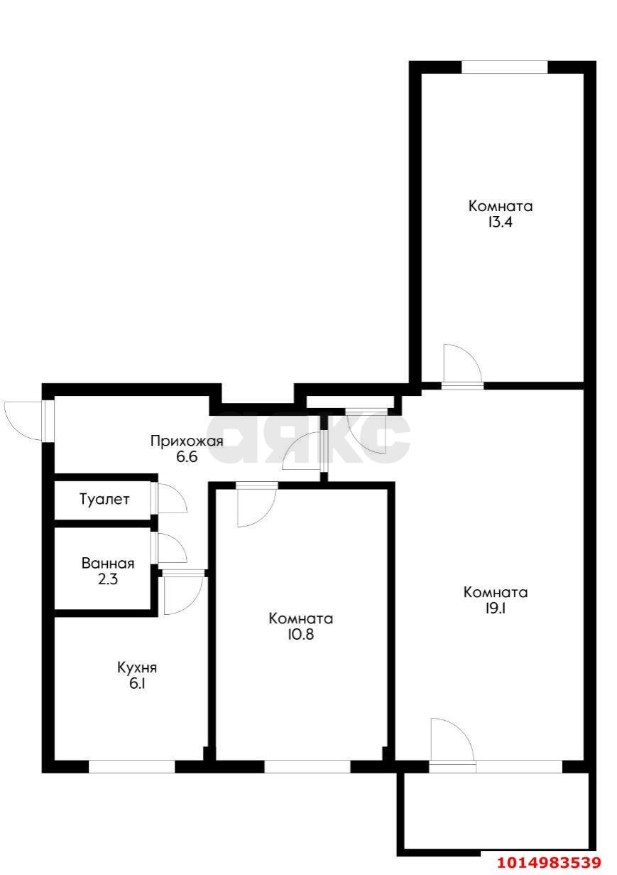 Фото №18: 3-комнатная квартира 65&nbsp;м², 3/5&nbsp;эт. - Краснодар, Карасунский внутригородской округ, мкр. Гидростроителей, ул. Гидростроителей, 32