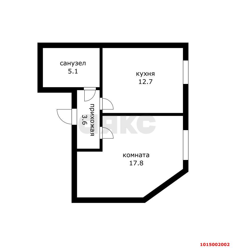 Фото №12: 1-комнатная квартира 45&nbsp;м², 6/6&nbsp;эт. - Краснодар, Прикубанский внутригородской округ, мкр. Музыкальный, ул. имени Мусоргского М.П., 17
