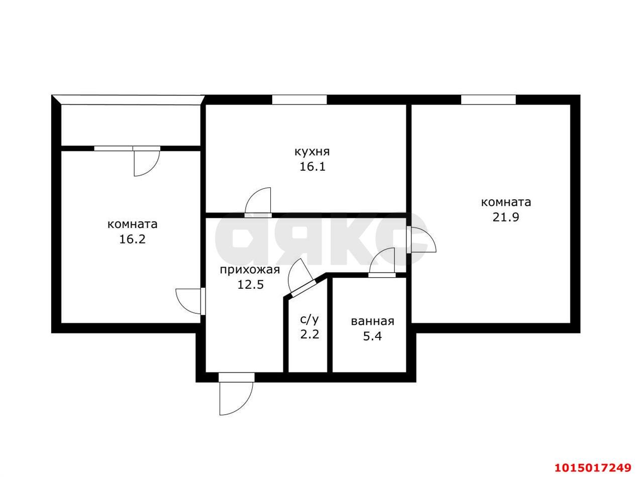 Фото №14: 2-комнатная квартира 75&nbsp;м², 1/8&nbsp;эт. - Краснодар, Прикубанский внутригородской округ, мкр. Восточно-Кругликовский, ул. Черкасская, 125