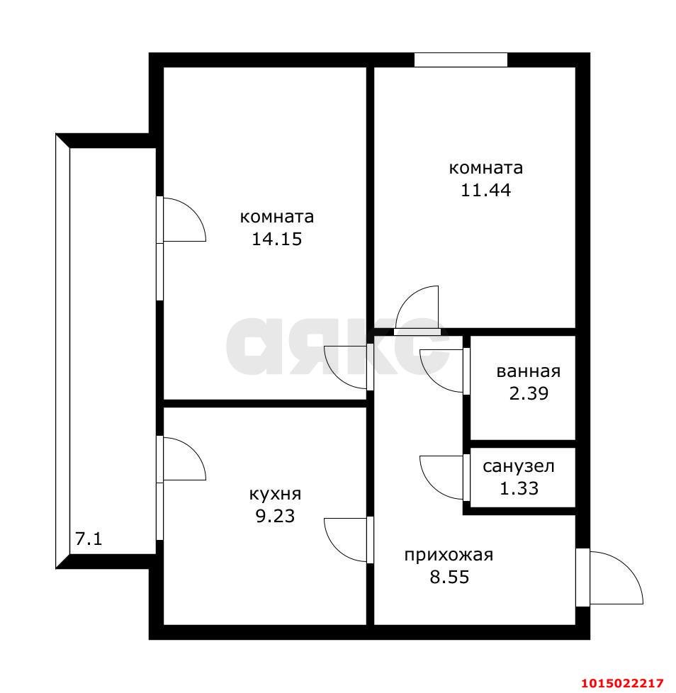 Фото №14: 2-комнатная квартира 60&nbsp;м², 3/4&nbsp;эт. - Архыз, ул. Береговая, 4