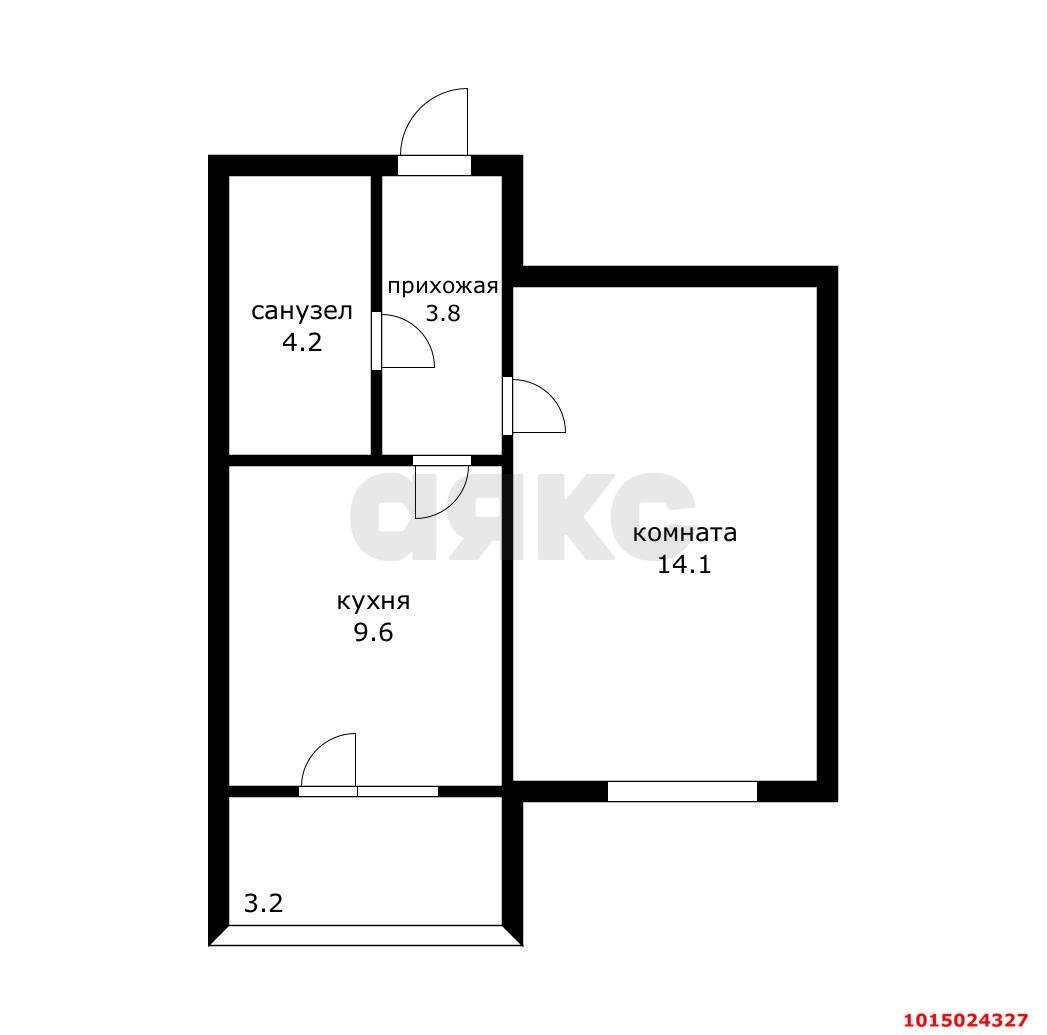 Фото №9: 1-комнатная квартира 35&nbsp;м², 4/6&nbsp;эт. - Краснодар, Прикубанский внутригородской округ, мкр. Краевая Клиническая Больница, ул. 1 Мая, 278