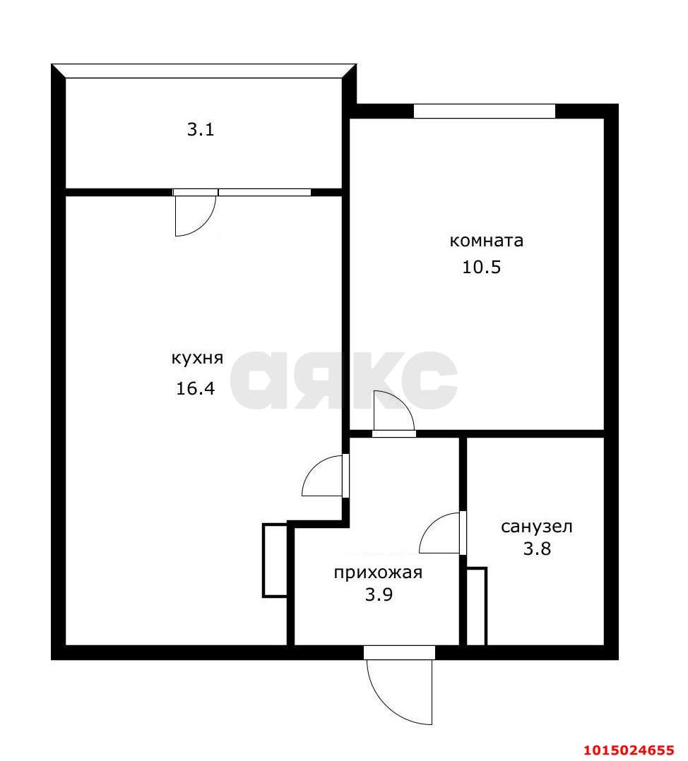 Фото №13: 1-комнатная квартира 35&nbsp;м², 8/22&nbsp;эт. - Краснодар, Карасунский внутригородской округ, Камвольно-суконный Комбинат, мкр. ЖК Урал, ул. Уральская, 87/7
