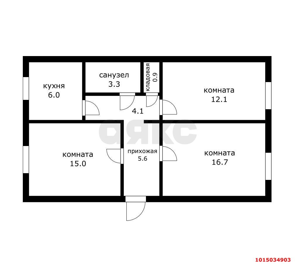 Фото №13: 3-комнатная квартира 63&nbsp;м², 2/3&nbsp;эт. - Краснодар, Карасунский внутригородской округ, мкр. Камвольно-суконный Комбинат, ул. Сормовская, 23